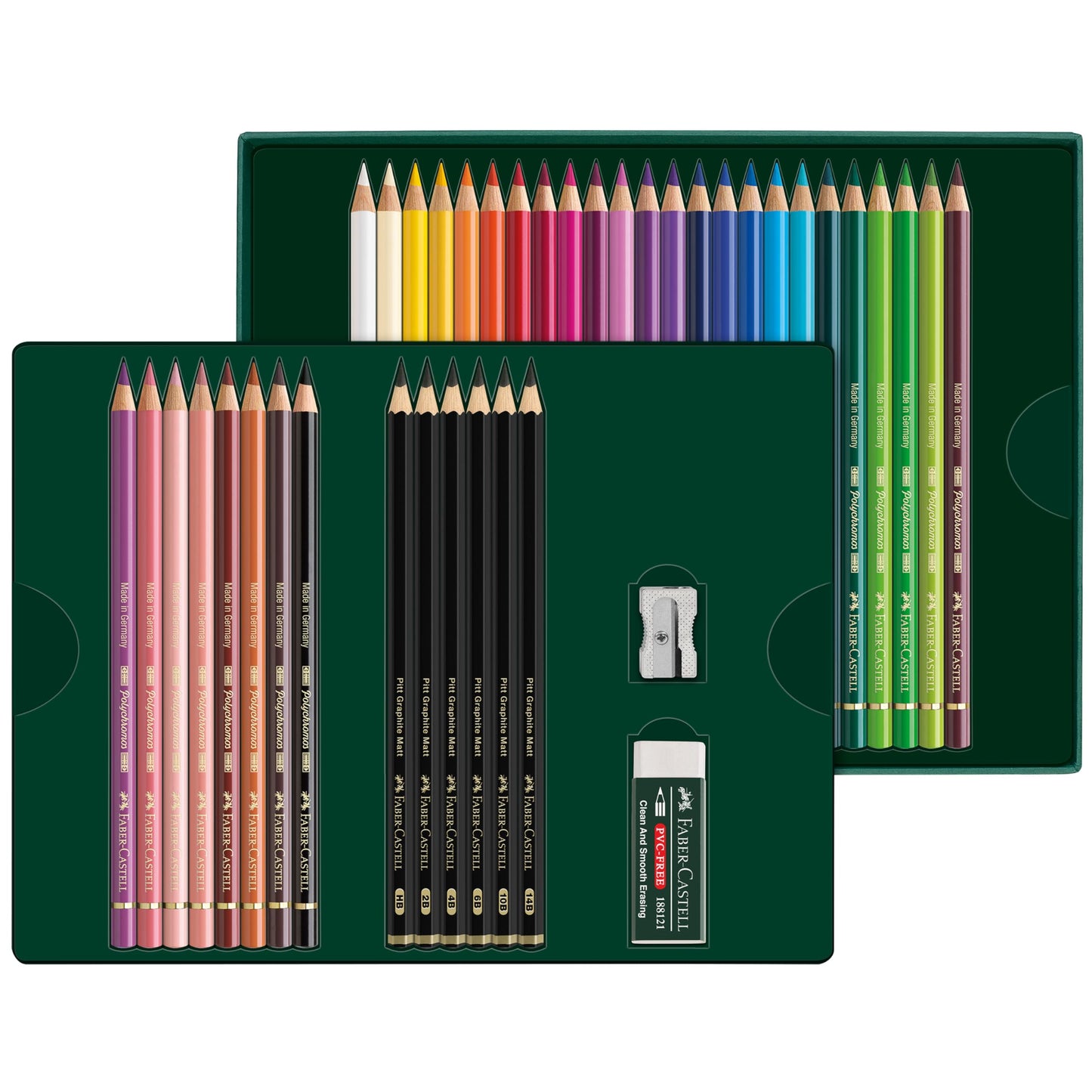 FABER-CASTELL - Drawing set Polychromos & Graphite Matt, 40 pieces - FC210053