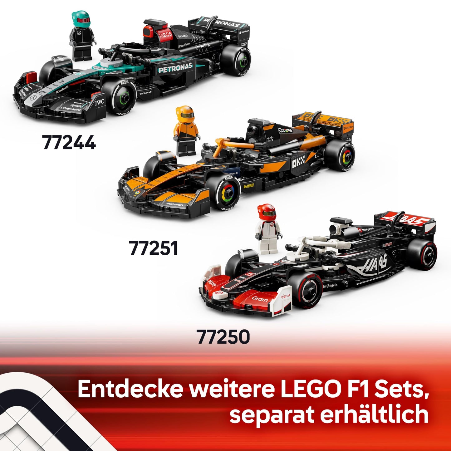 LEGO Speed Champions BWT Alpine F1 Team A524 racing car - toy with Formula 1 minifigure to collect - gift for boys and girls aged 10 and over and adult motorsport fans 77248
