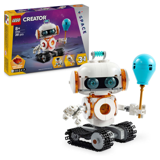 LEGO Creator 3in1 space robot - toy convertible into dog figure or rocket model - building set for children - space travel gift idea for boys and girls aged 8 and over 31164