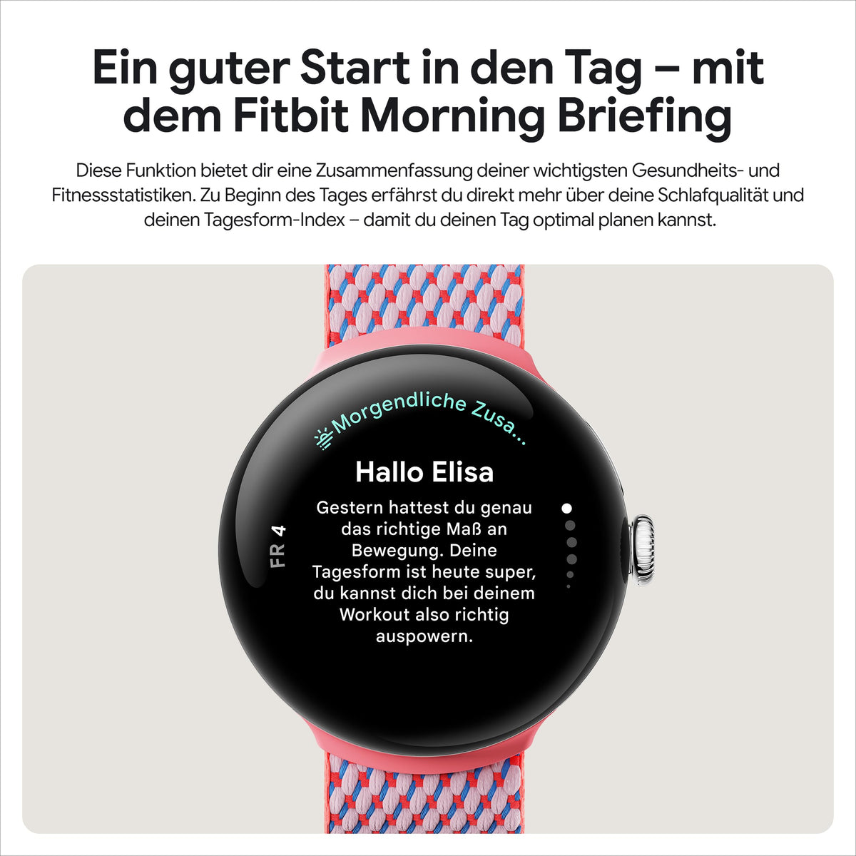 Google Pixel Watch 3 (45 mm) – smartwatch Android cu monitorizare a ritmului cardiac, funcții avansate de alergare de la Fitbit, informații despre fitness, baterie de 24 de ore – carcasă din aluminiu mat Hazel – brățară Hazel – Wi-Fi - GGE4J
