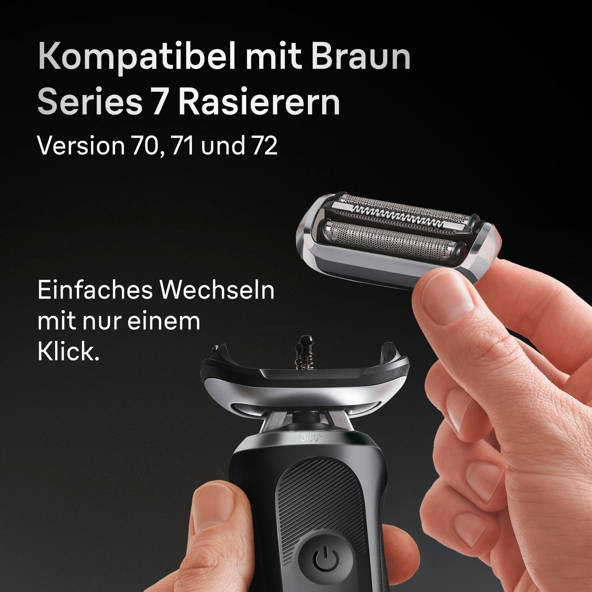 Braun Electric Shaver Cutting Head Series 7, 74S, Silver