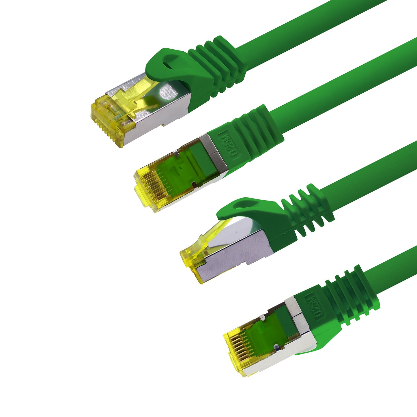 1aTTack.de Cat.7 Network Cable 1m Green Pack of 10 Cat7 Ethernet Cable Network LAN Cable Raw Cable 10 Gb s SFTP PIMF LSZH Set Patch Cable with Rj 45 Plug Cat.6a - 4251073616711