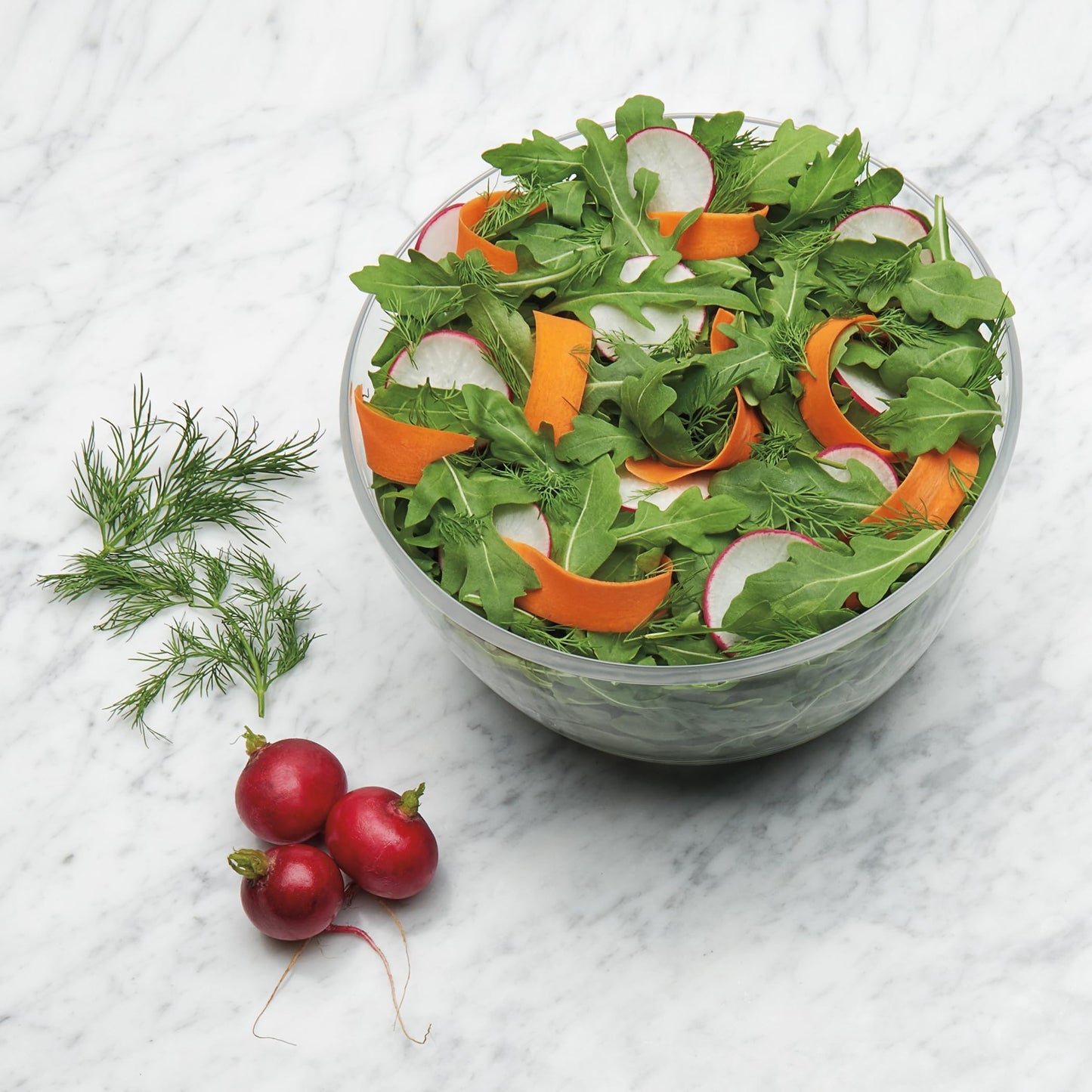 OXO Good Grips salad spinner with sieve and lid, small - for washing and drying lettuce and herbs - 1351680UK