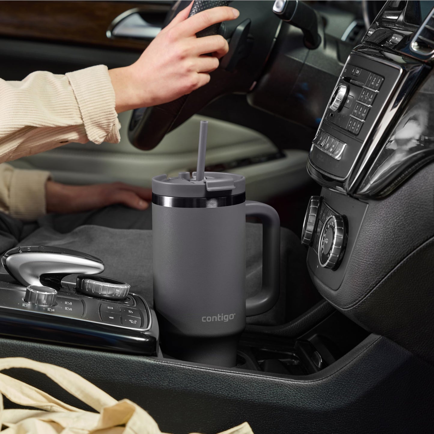 Contigo thermos bottle 1200 ml with handle and straw | Stainless Steel Insulated Thermal Drinking Bottle with Lid | Cools for 29 hours | Travel Mug | Thermo mug | - 2217788