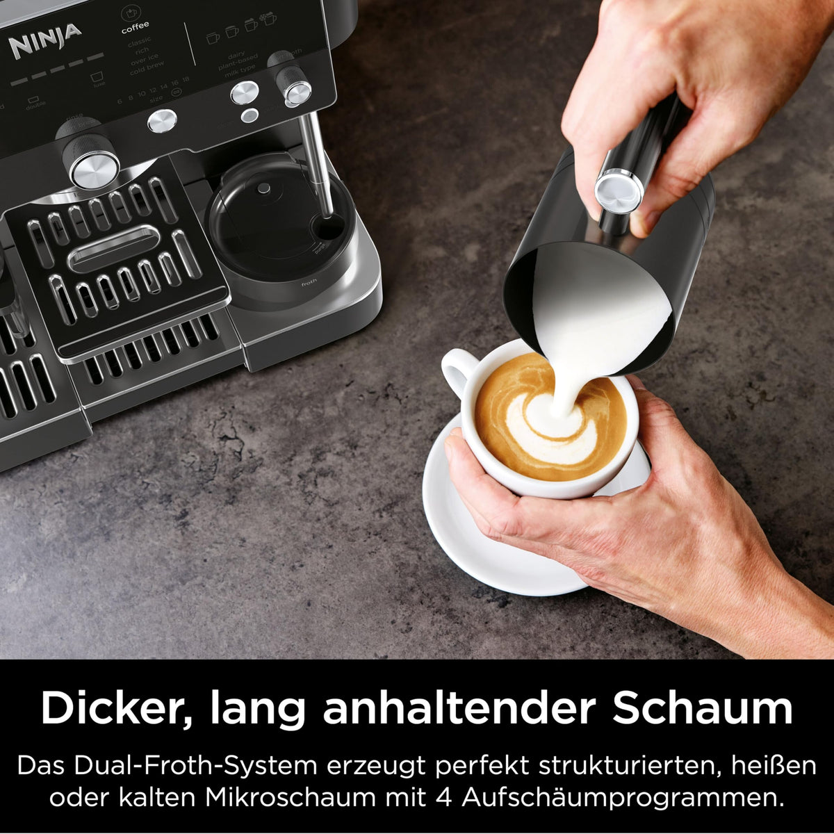 Ninja Luxe Premier 3-in-1-Masina de cafea Negru de miezul nopții ES601EUBK