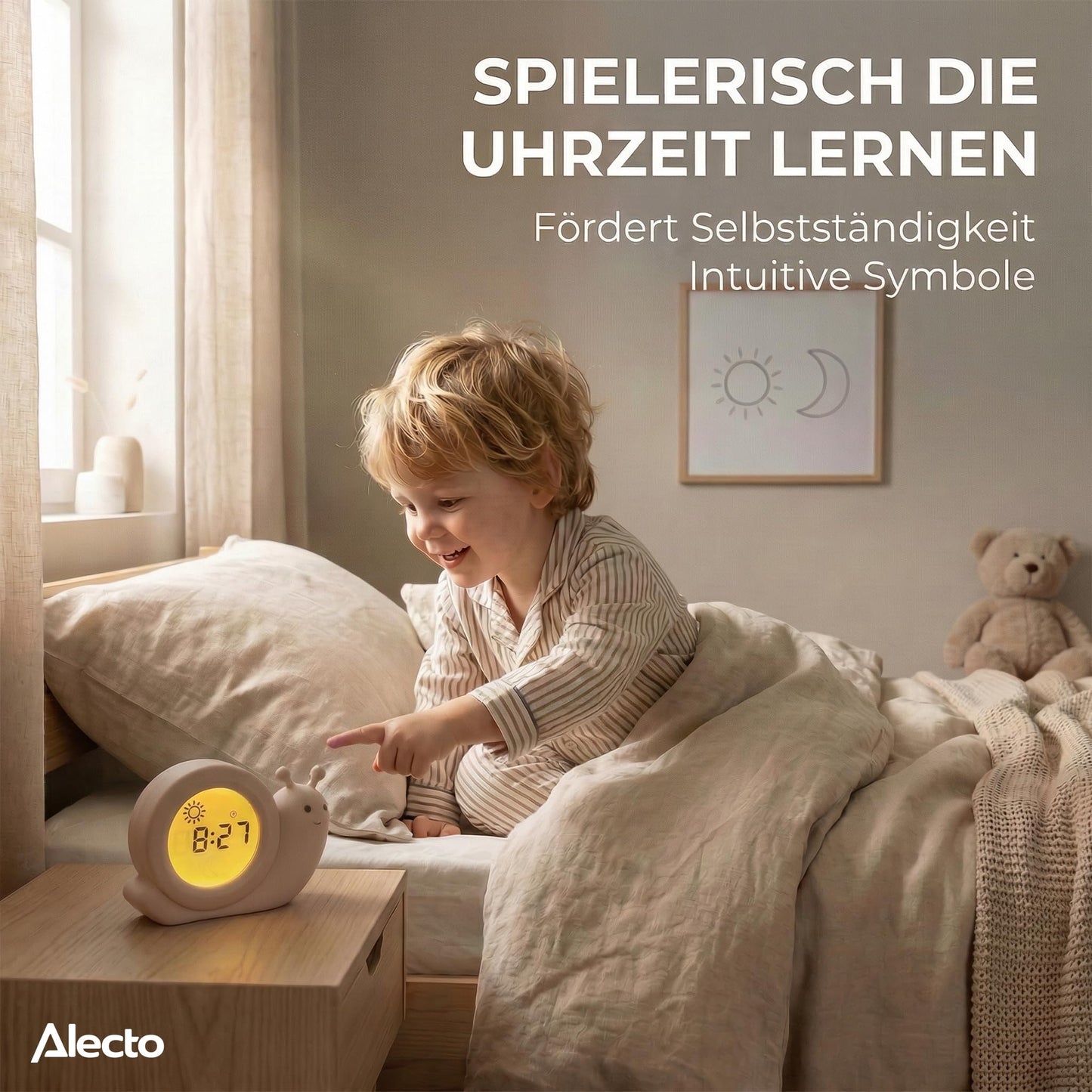Alecto BC110BE Simon - alarm clock children - children's alarm clock - sleep trainer children