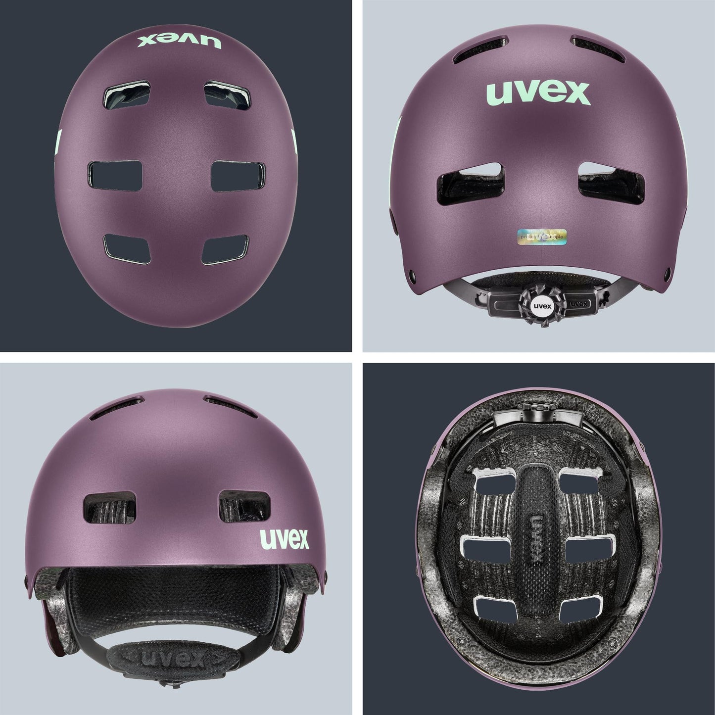 uvex Kid 3 cc children's bicycle helmet, plum mint, 55-58 cm - S4149721817