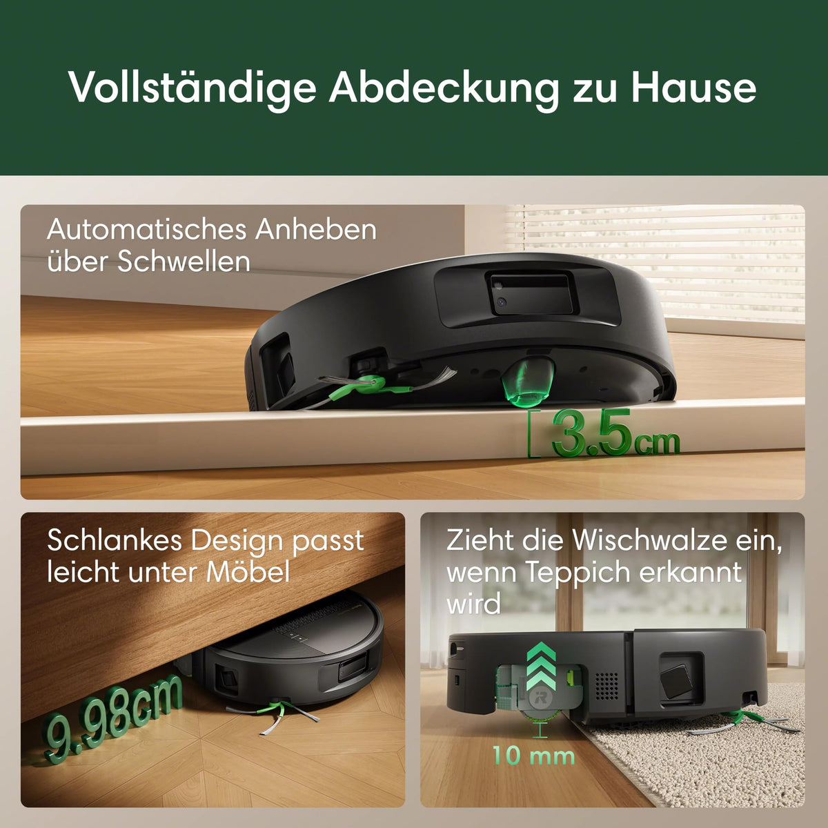 iRobot Roomba 676 Vacuum Robot, Laser+AI, 30,000 Pa, 80 °C Mop Wash - V186040
