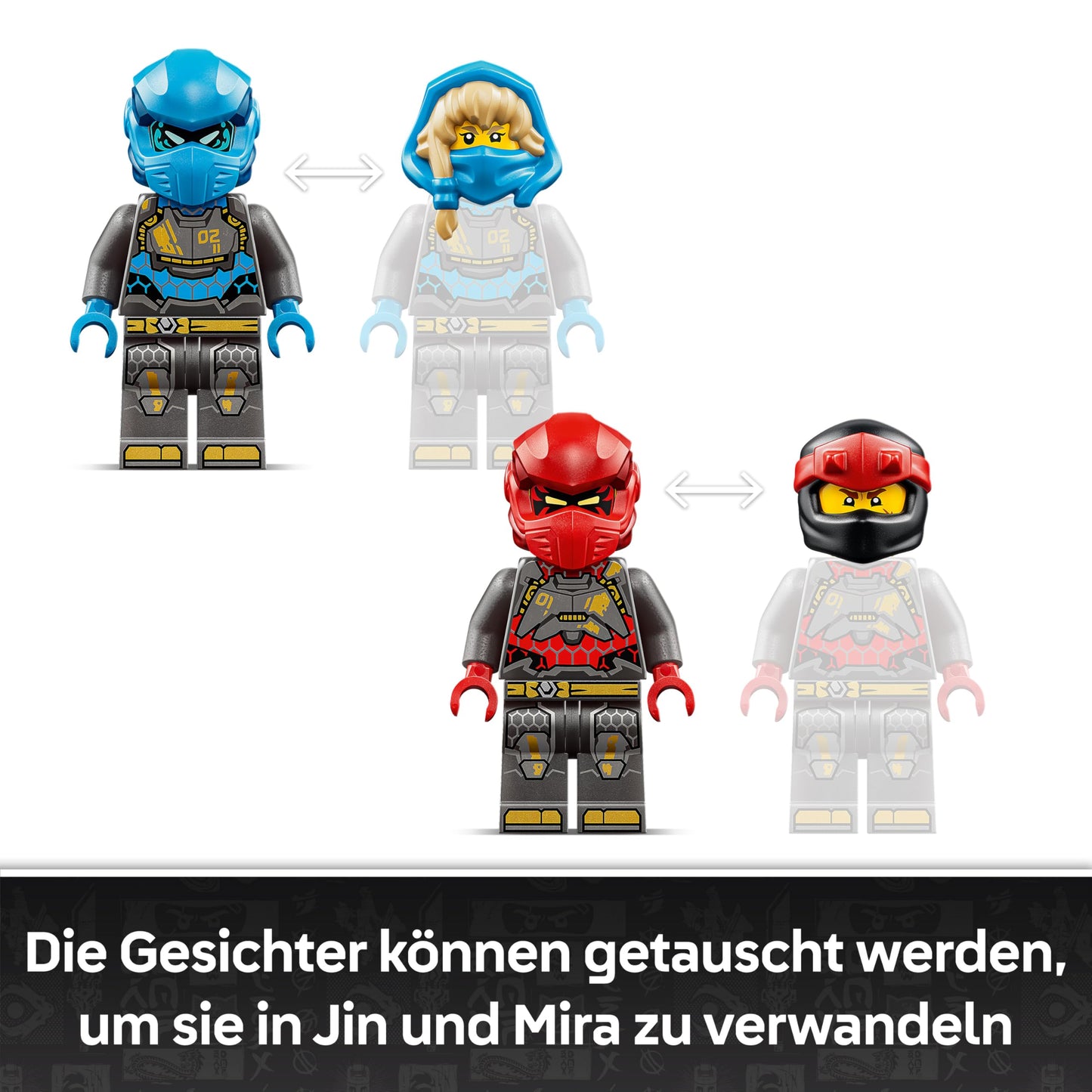 LEGO NINJAGO The twin titan mechs - ninja playset with 2 action figures and 3 minifigures including Kai and NYA - children's room decoration - gift idea for boys aged 12 and over and teenage fans - 71870