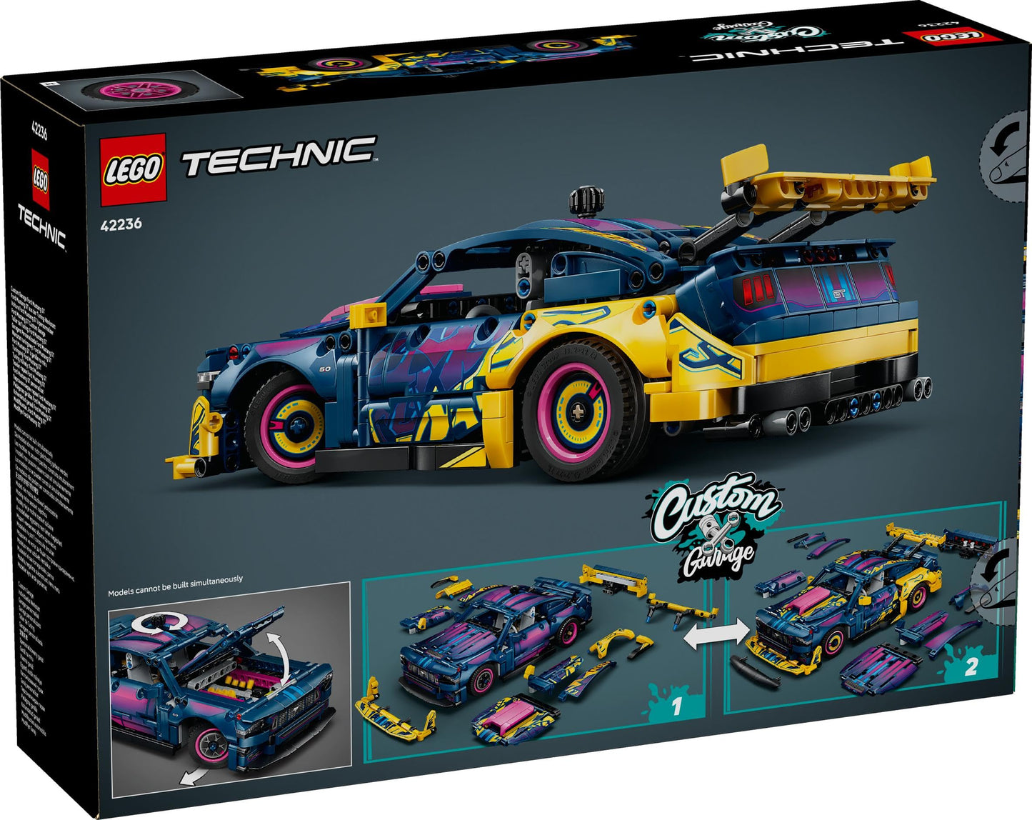LEGO Technic Ford Mustang GT car from the tuning workshop - customizable toy car - speedster with steering and 8-cylinder piston engine - gift idea for children aged 10 and over - 42236