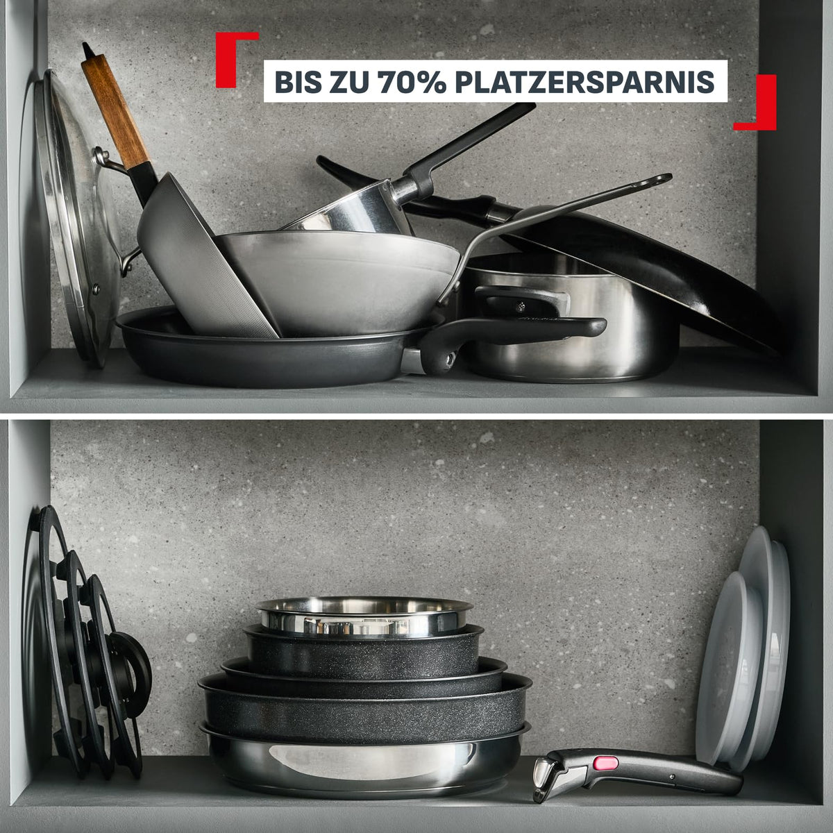 Set de tigăi Tefal Ingenio Comfort Max 4 piese, neîntărit - L968S434