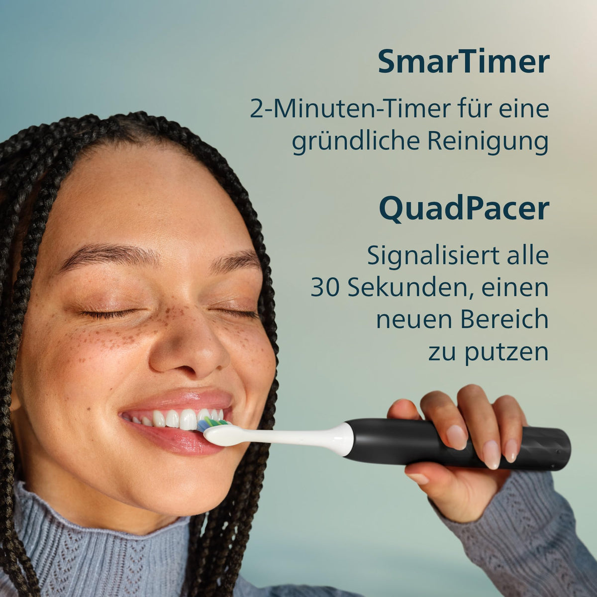 Philips Sonicare Series 2100 Electric Toothbrush – Sonic toothbrush with two intensity settings, EasyStart function, SmarTimer, 14 days of battery life, travel case, Black, HX4023/02, [New]