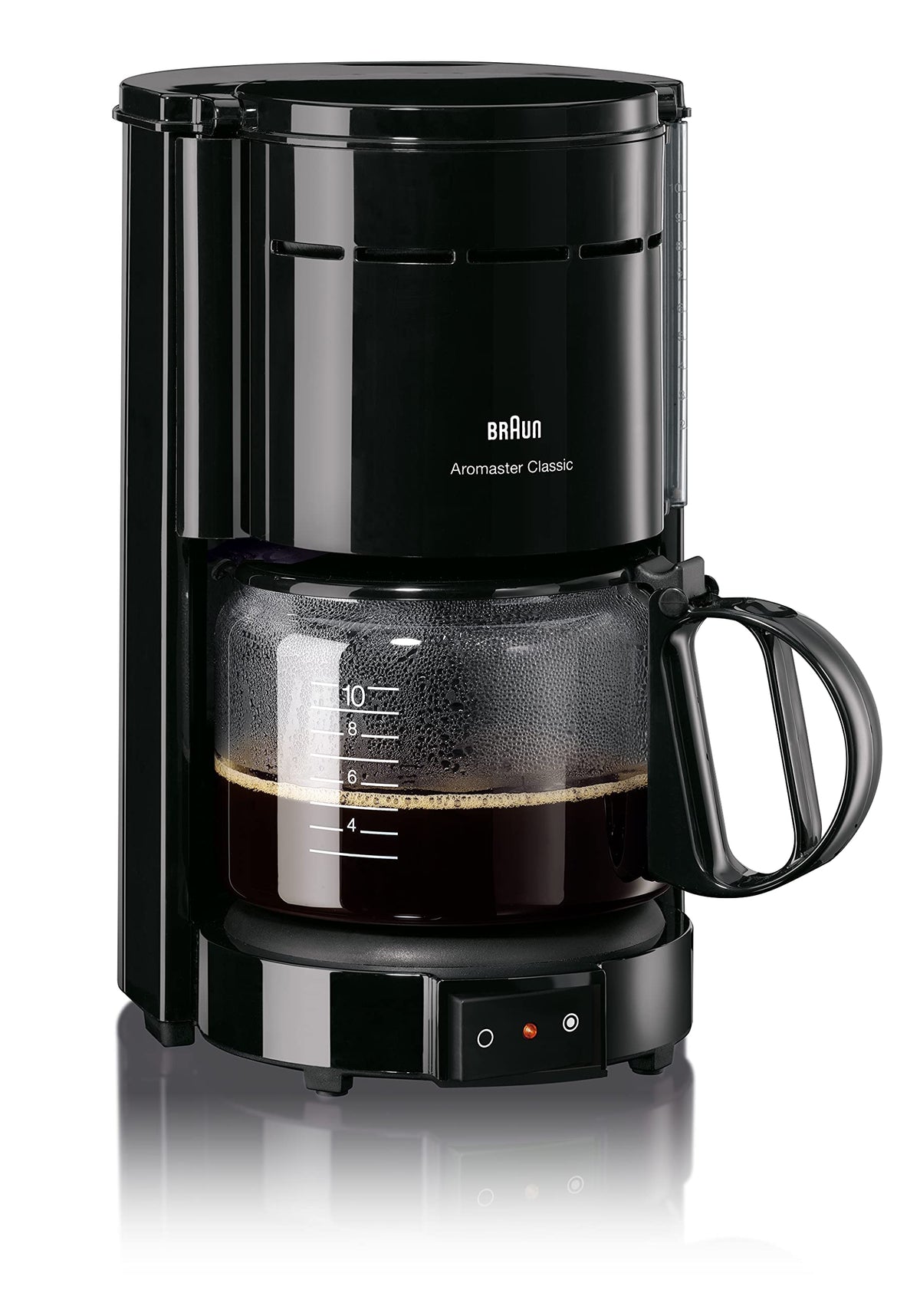 Braun Cafetieră KF 47 BK - Cafetieră cu filtru cu carafă din sticlă pentru cafea filtrată clasică, cafea aromatică datorită sistemului OptiBrew, oprire la picurare, automatizare la oprire, negru