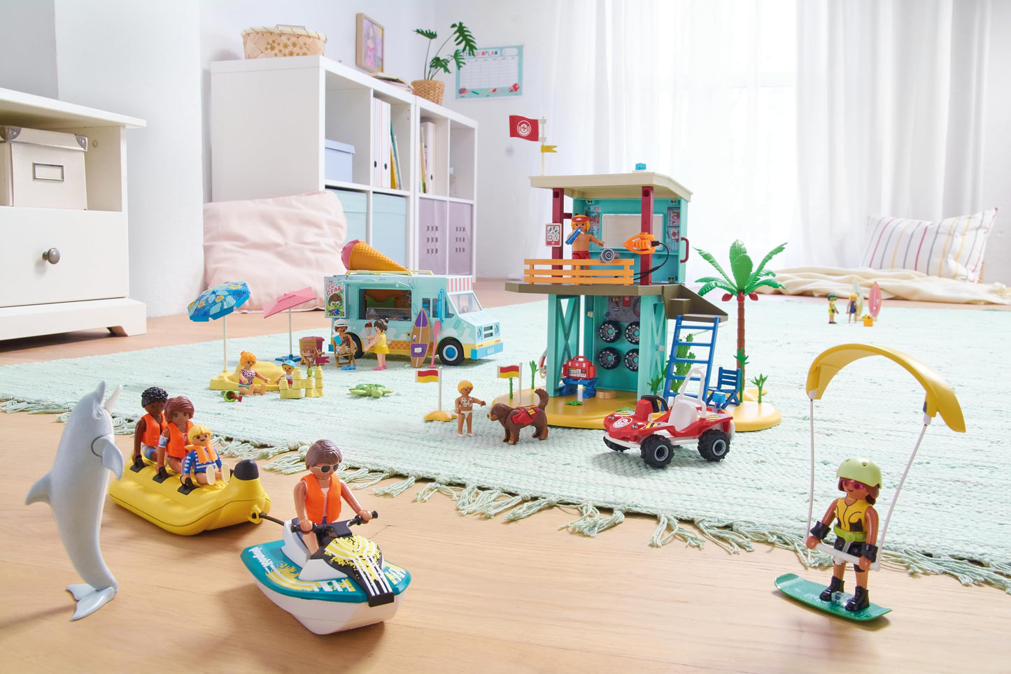 PLAYMOBIL | Vacation on the Beach | Rescue tower with beach buggy | Toys for ages 4+ | Gift for children | Promotes creativity & sense of adventure | Beach adventure with figures & vehicle | 71903