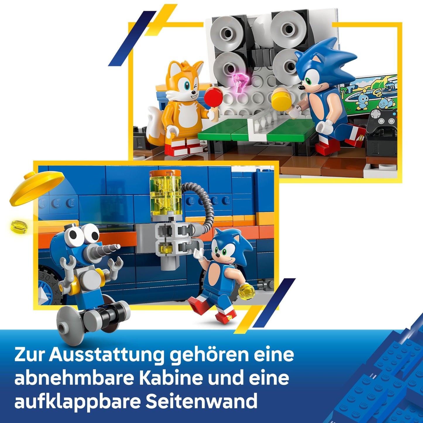 LEGO Sonic the Hedgehog Team Sonic Command Truck Toy - Interactive Set with an ATV Car & 5 Figures incl. Tails - Gift for 8+ Year Old Boys, Girls & Gaming Fans - 77006