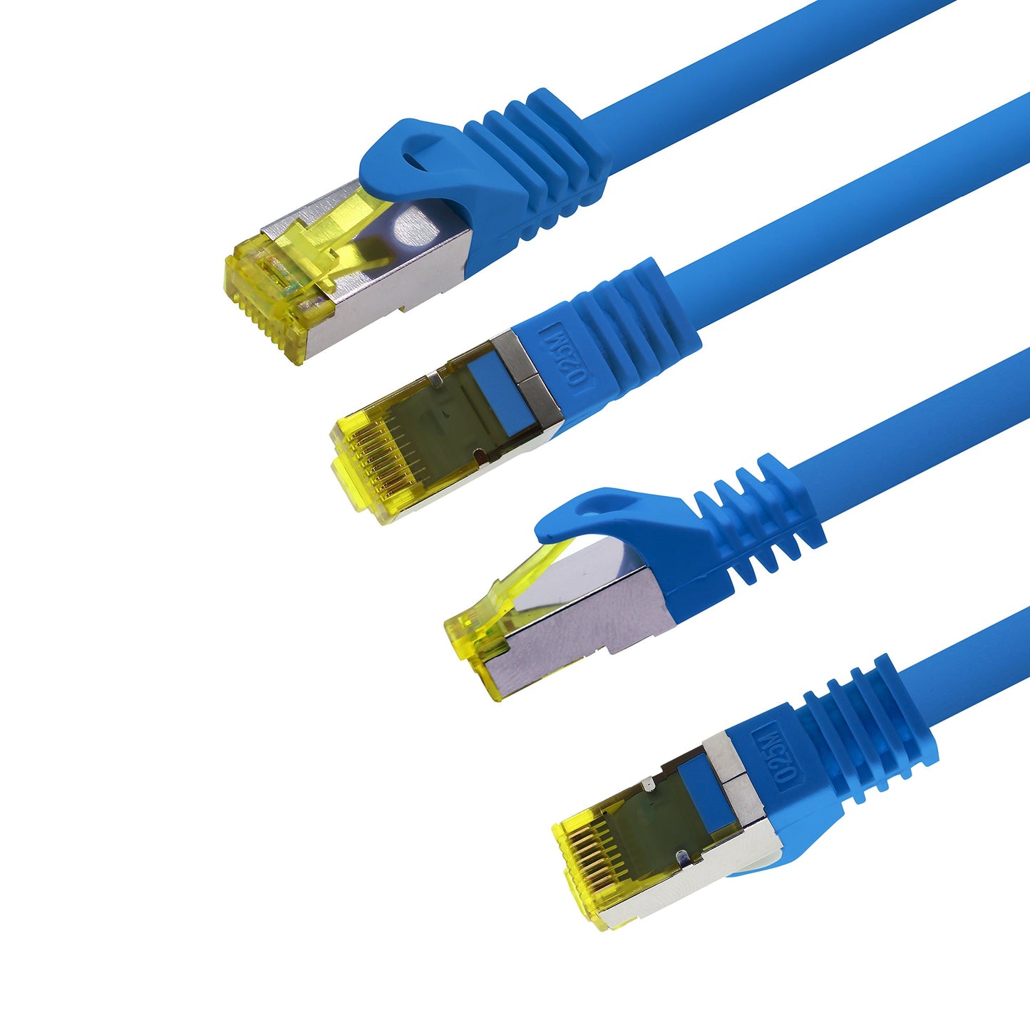 1aTTack.de Cat.7 network cable 7.5 m blue pack of 5 Cat7 Ethernet cable network LAN cable raw cable 10 Gb s SFTP PIMF LSZH set patch cable with Rj 45 plug Cat.6a - 4251073616209