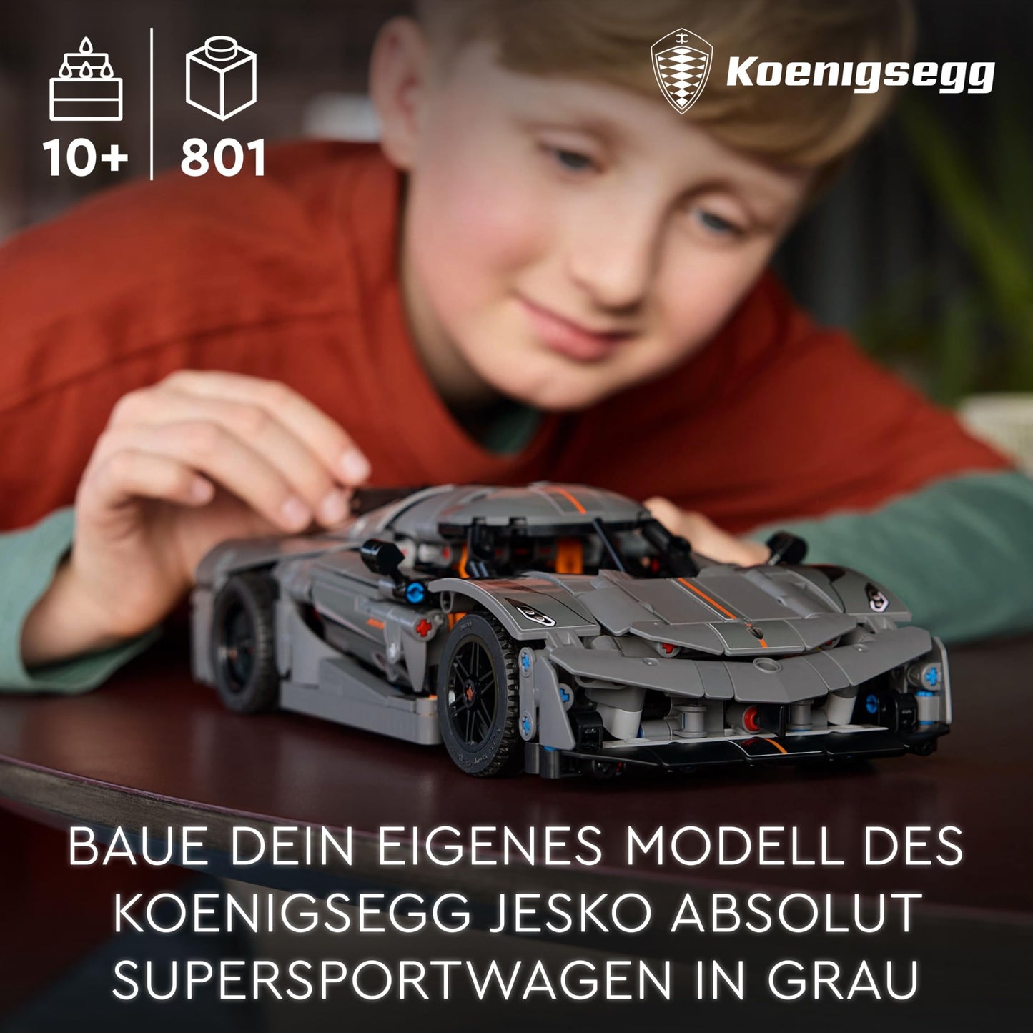 LEGO Technic 42173 Hypercar Koenigsegg Jesko Absolute Gray Building Set