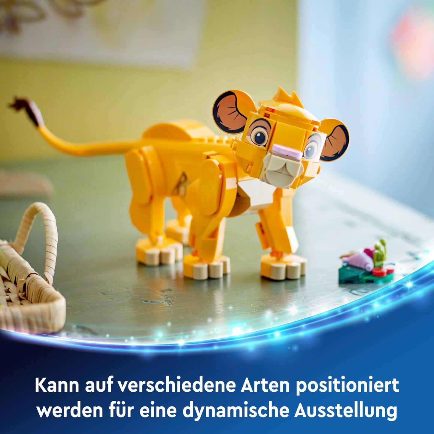 LEGO ǀ Disney Simba, the king's lion cub, building toy for children, fantasy playset with lion figure, cool gift idea for girls and boys aged 6 and up, children's toy 43243