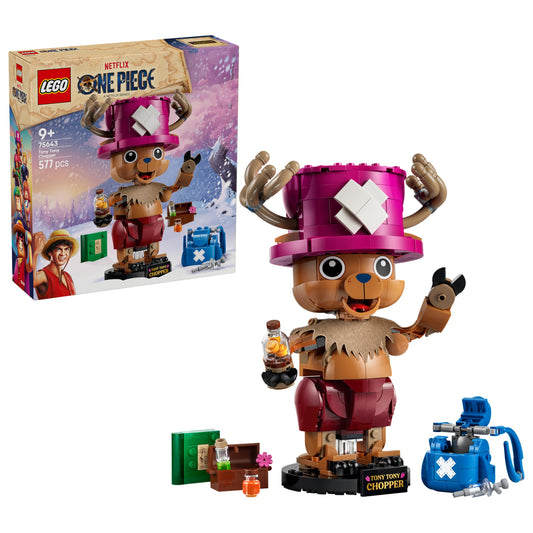 LEGO ONE PIECE Tony Tony Chopper - collectible figure with accessories including Rumble Ball - cute DIY decoration for desk or bedroom - gift for boys, girls and fans aged 9 and over - 75643