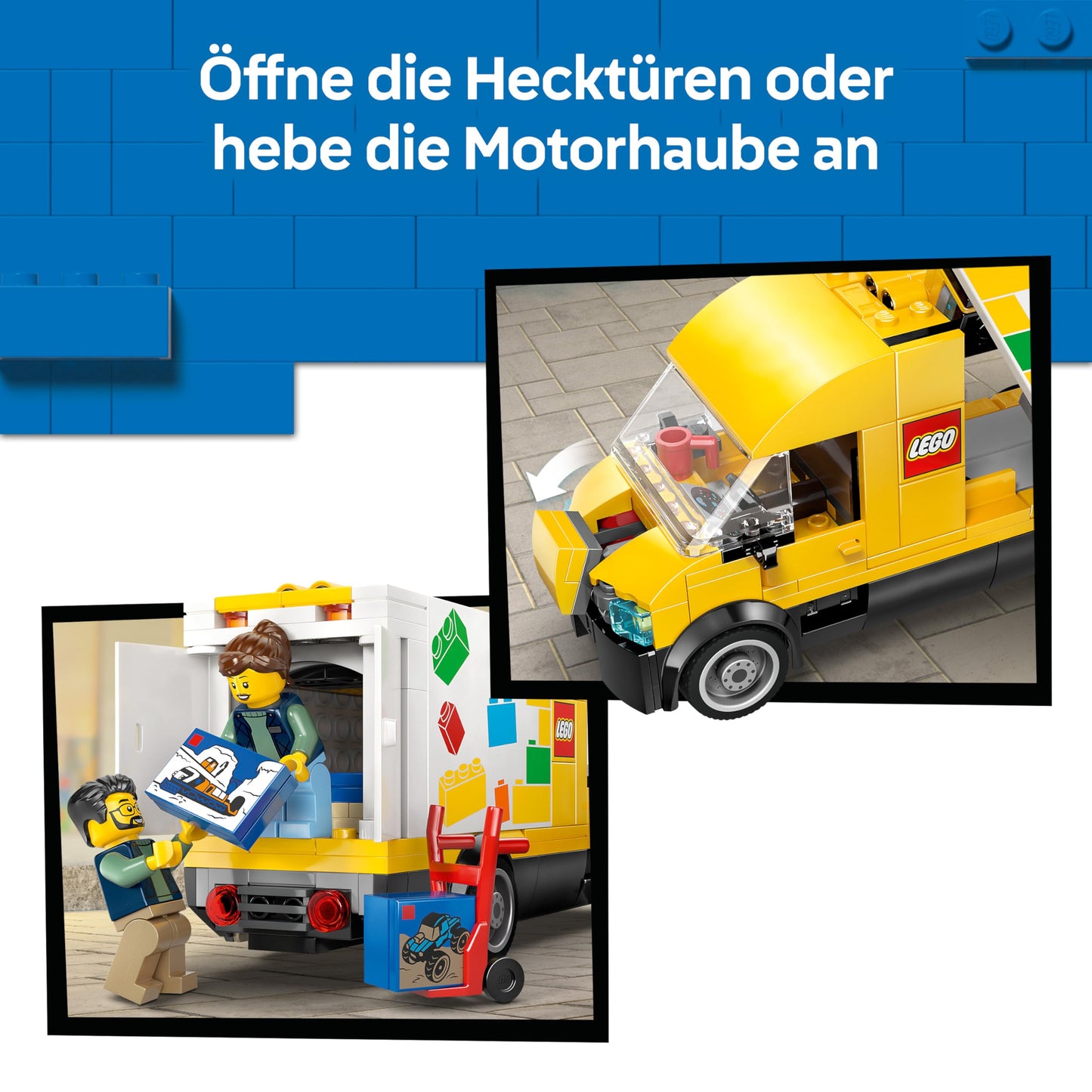LEGO City: The LEGO delivery truck - model building with 2 minifigures, transport truck and accessories - birthday gift for boys aged 6 and over - 60500
