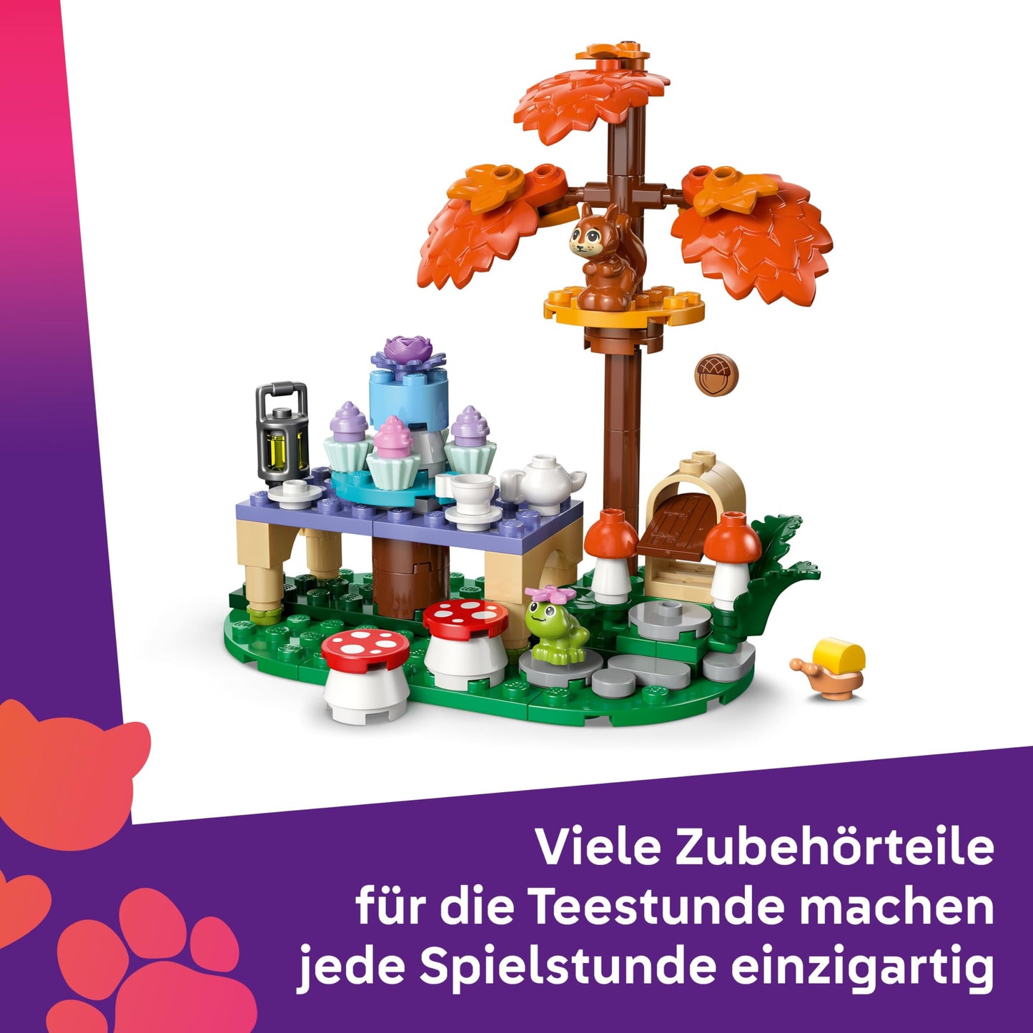 LEGO Friends Tea Party in the Forest - Playset with 2 minifigures, 2 animal figures & toy food accessories - children's room decoration - gift idea for girls aged 6 and over - 42690