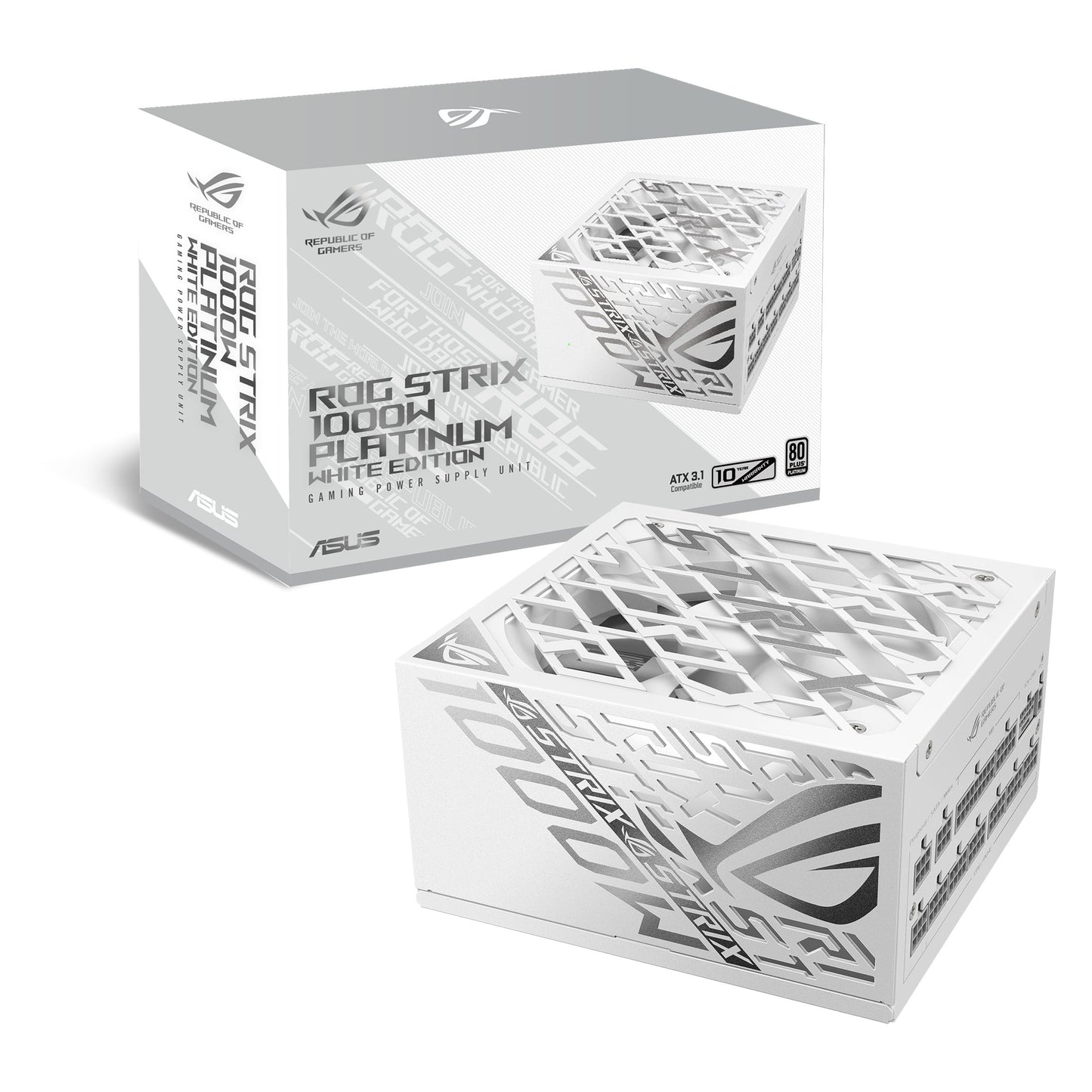 ASUS ROG Strix 1000W Platinum White Gaming Power Supply | White - 90YE00W4-B0NA00