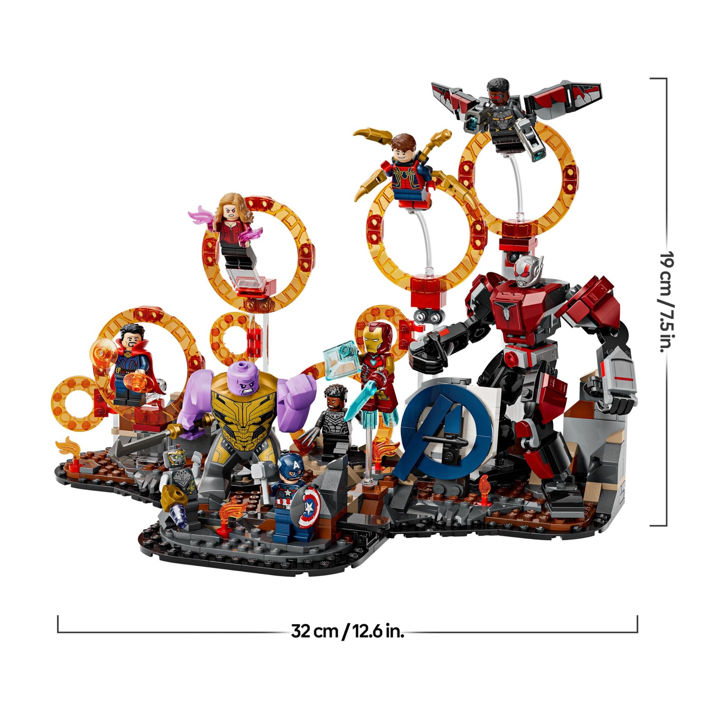 LEGO ǀ Marvel Avengers: Endgame Final Showdown - building toy with 10 minifigures including Captain America, Iron Man, Black Panther & Dr. Strange - Creative Gift for Boys and Girls 76323