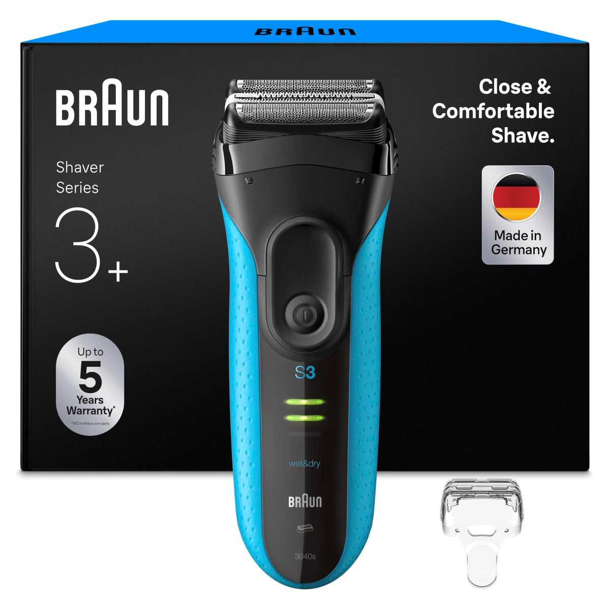 Braun Series 3+ Electric Shaver Wet & Dry, 3040si