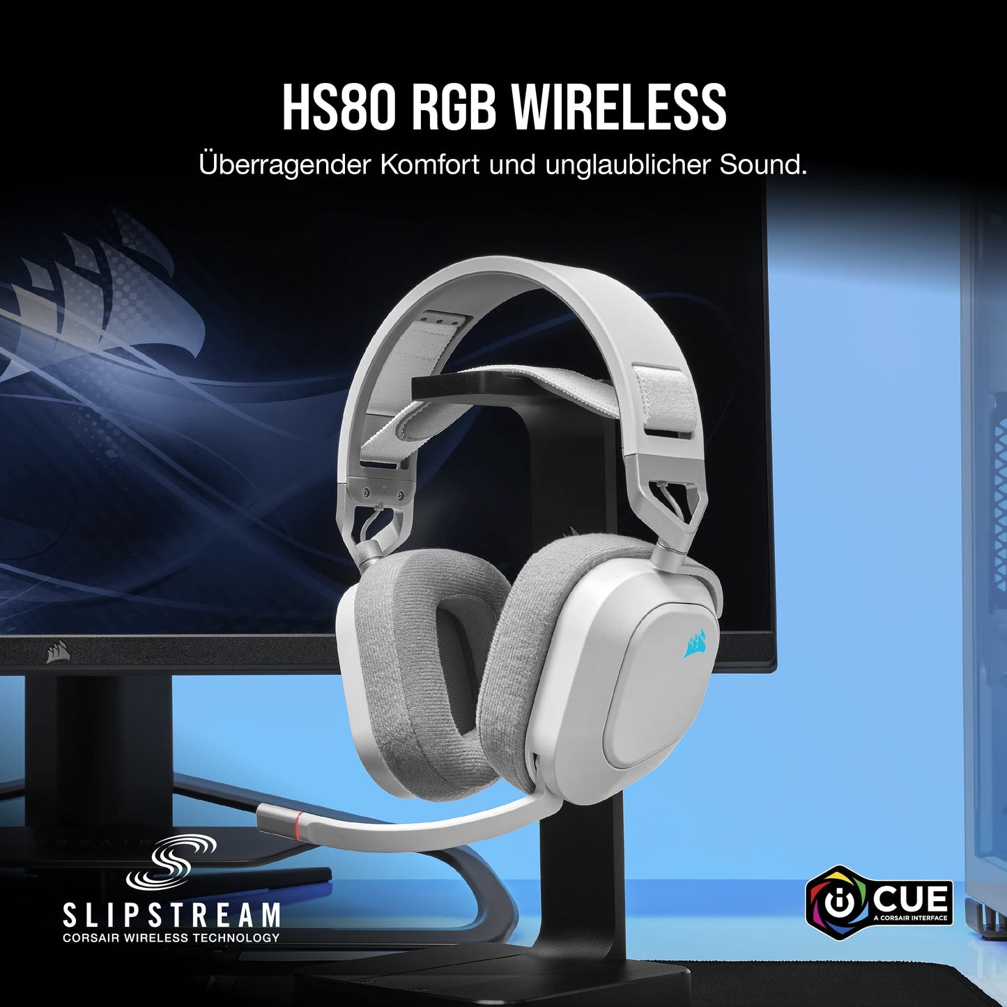 CORSAIR HS80 RGB WIRELESS Multiplatform Gaming Headset CA-9011236-EU
