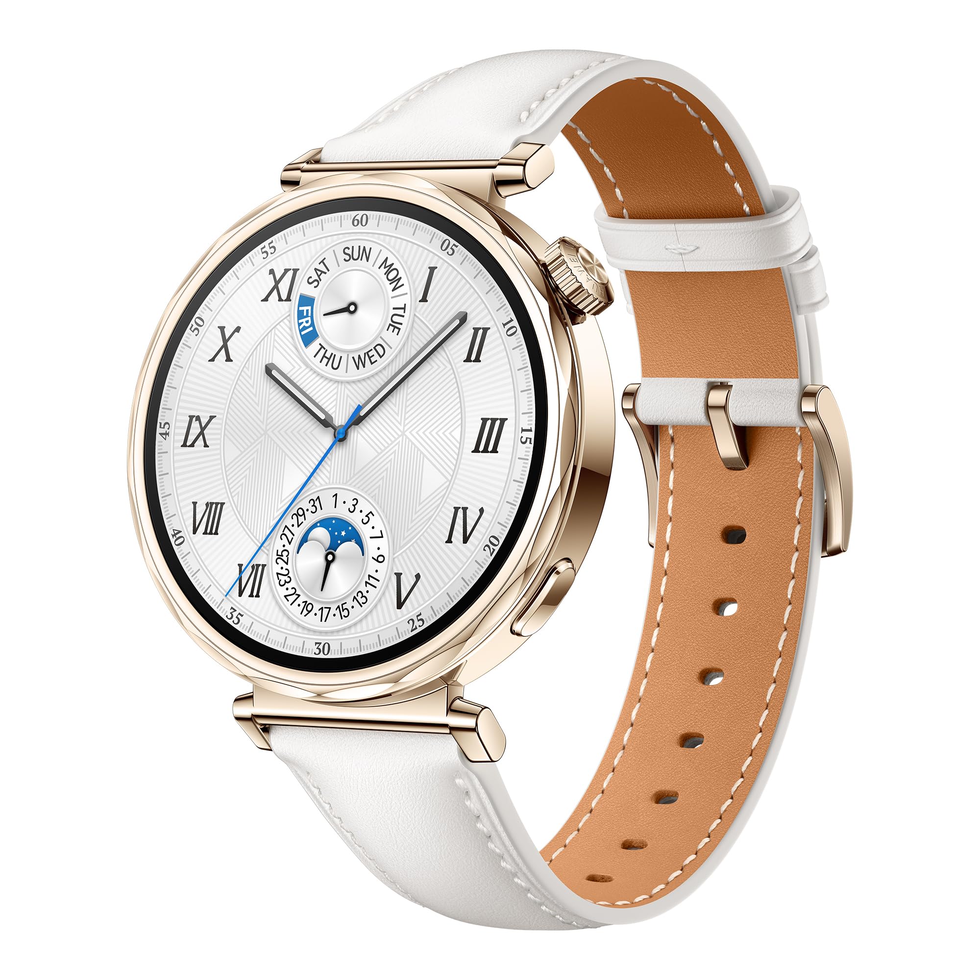 HUAWEI Watch GT 5 Smartwatch, GPS fitness watch, sleep tracker, advanced running and cycling functions, health monitoring, up to 7 days battery life, compatible with iOS & Android, 41 mm, white