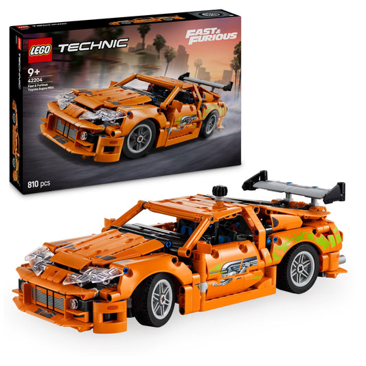 LEGO Technic Fast and Furious Toyota Supra MK4 - toy car - with 6-cylinder engine and opening doors - model set for boys and girls aged 9 and up - birthday gift idea 42204