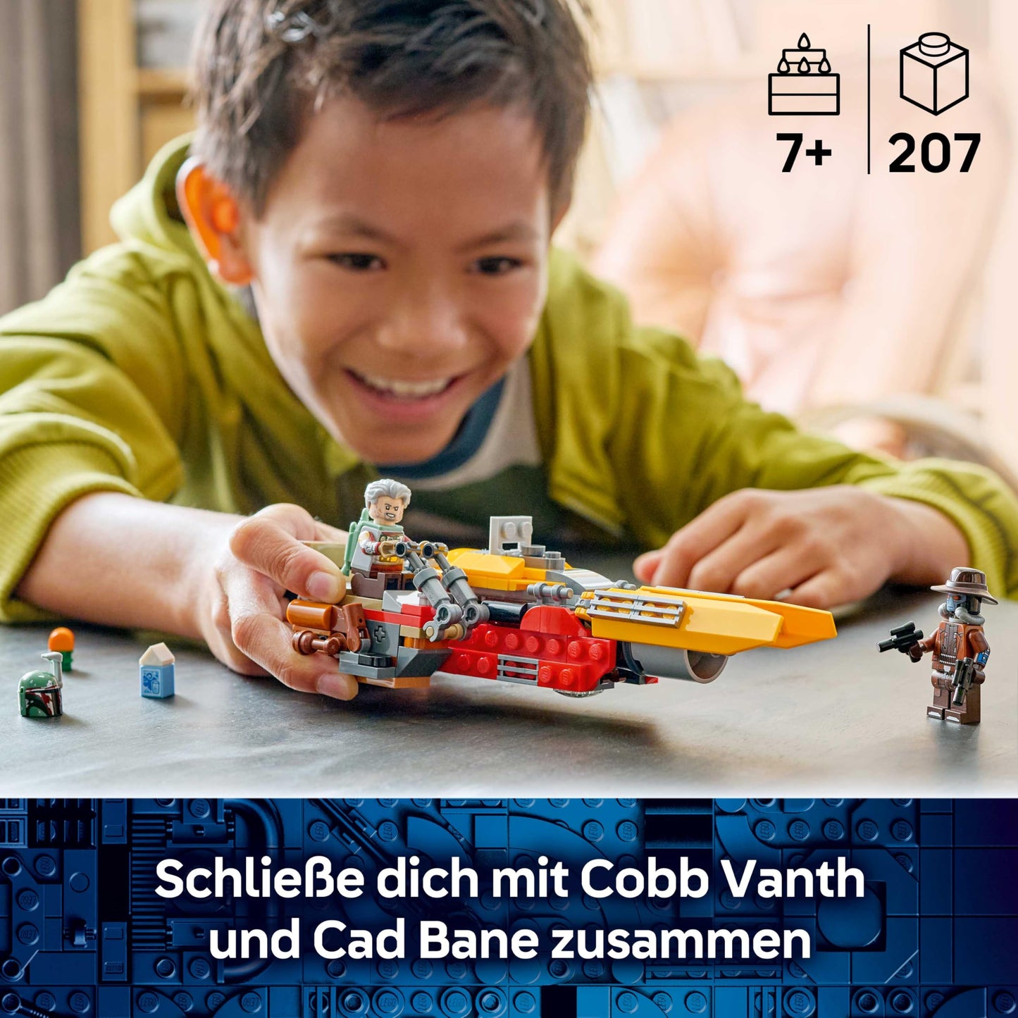 LEGO Star Wars 75437 Cobb Vanth's Speeder - including Cobb Vanth & Cad Bane minifigures as well as blaster & jetpack - gift for boys aged 7 and up and fans of The Mandalorian