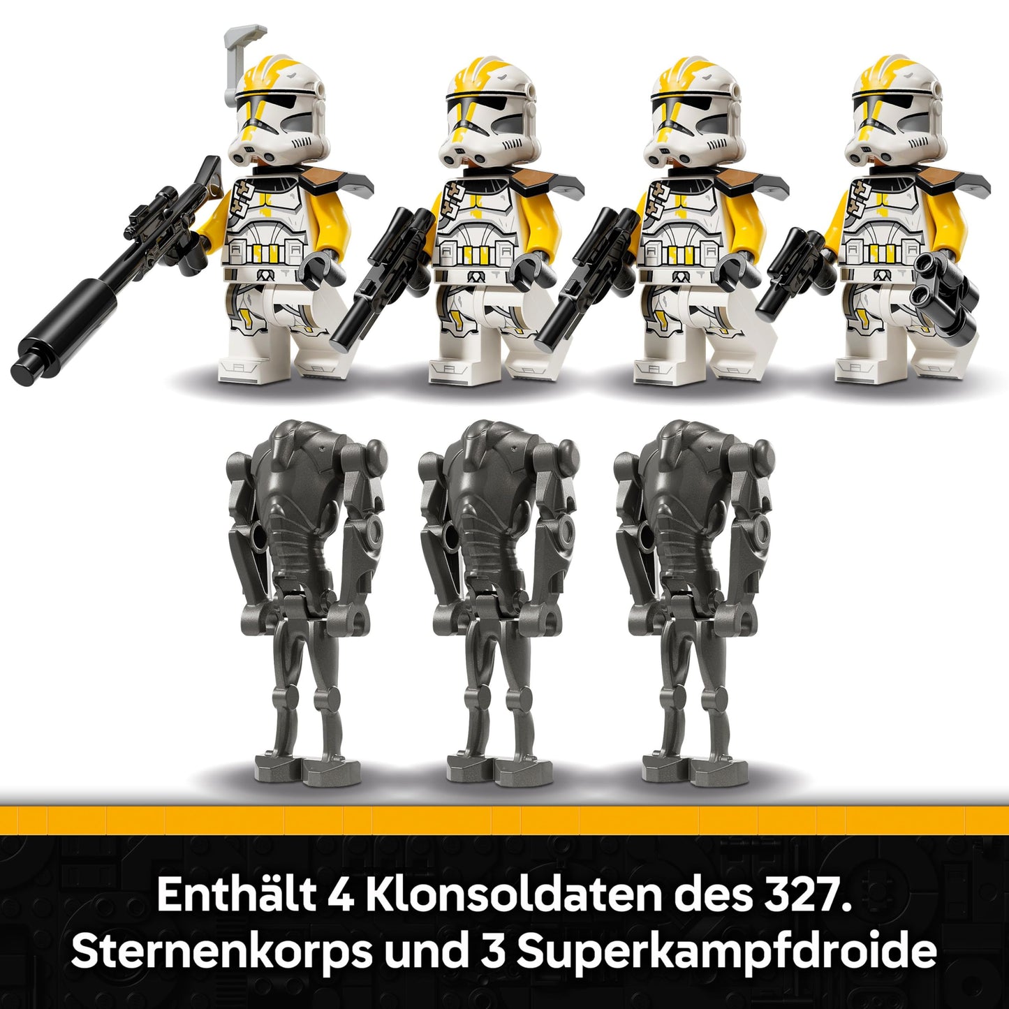 LEGO Star Wars Clone Troopers of the 327th Star Corps Battle Pack - Toy for children aged 7 and up - Minifigures to build and collect - Creative gift for boys and girls - 75431