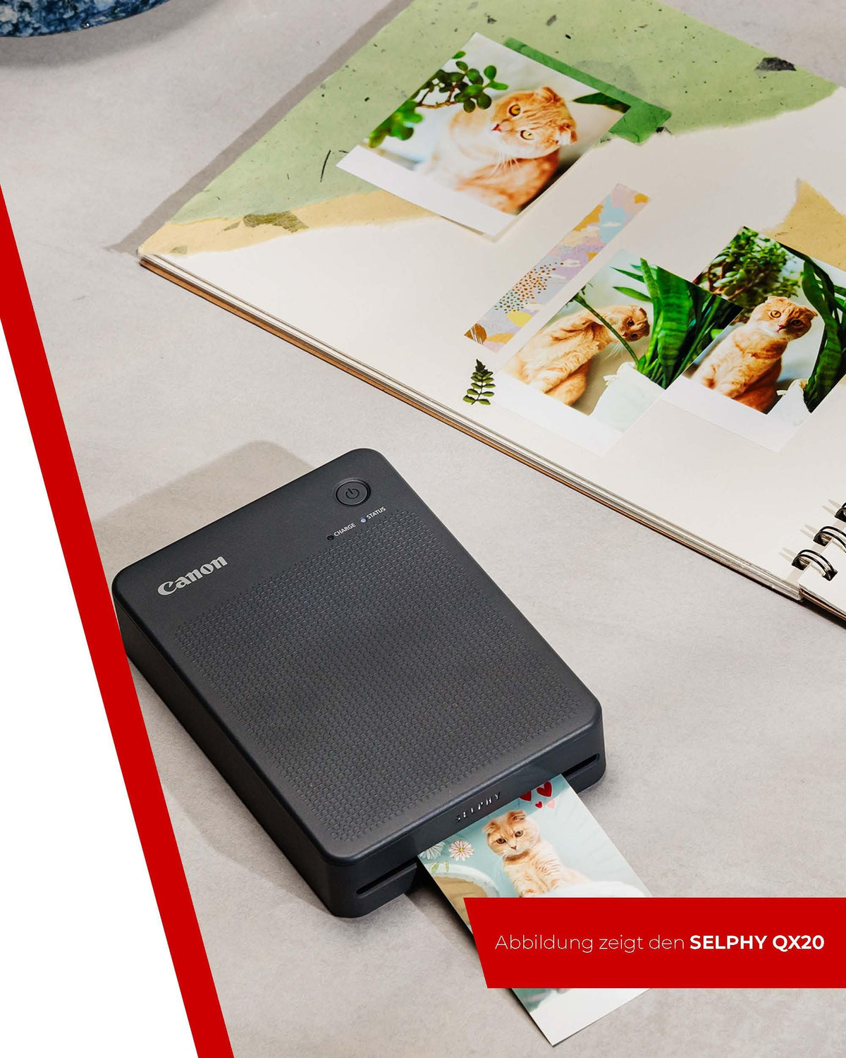 Canon SELPHY QX20 Mini Photo Printer Mobile, Stickers, 100-Year Stability - QX20-GY
