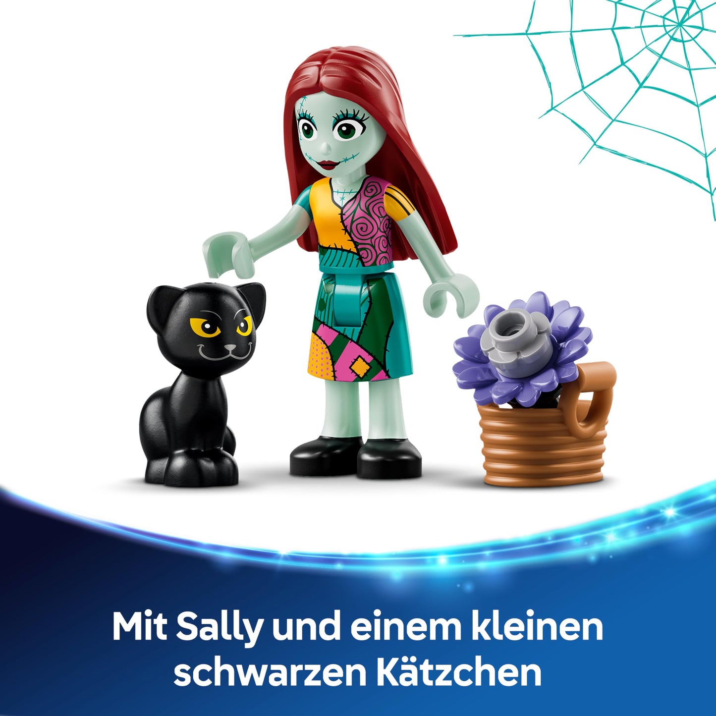 LEGO ǀ Disney Sally's Flowerpot - DIY bedroom decoration with 2 artificial flowers, 2 mini dolls & accessories - birthday gift for girls aged 9 and up & fans of The Nightmare Before Christmas - 43288