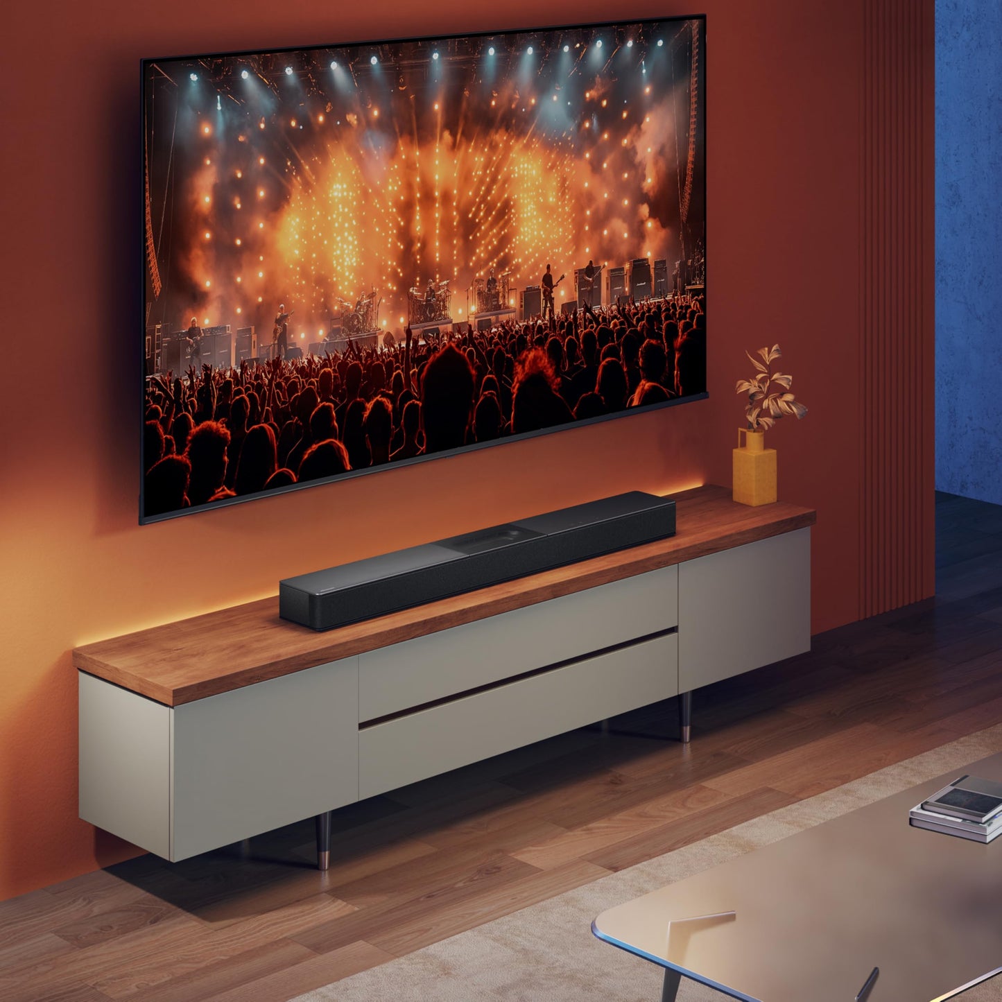 HS2000, 2.1 channel soundbar, visual built-in subwoofer, 240W max audio power, Dolby Audio, DTS Virtual:X, TV mode, EzPlay - Hisense