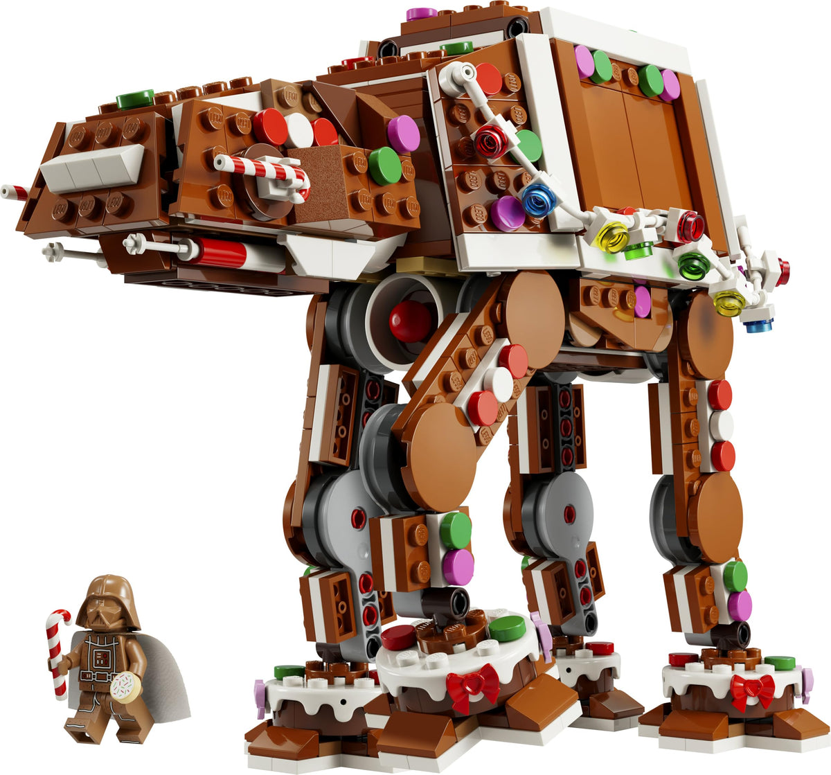 LEGO Star Wars 40806 Lebkuchen AT-AT - Set de construcție de Crăciun pentru copii, inclusiv figurina Darth Vader și sabie laser - Decorațiune pentru perioada sărbătorilor - Cadou pentru băieți și fete de la 10 ani și fani.