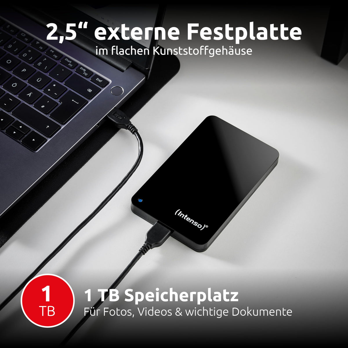 Hard disk portabil Intenso de 2,5" 1TB - hard disk extern USB 3.2 - 6021660
