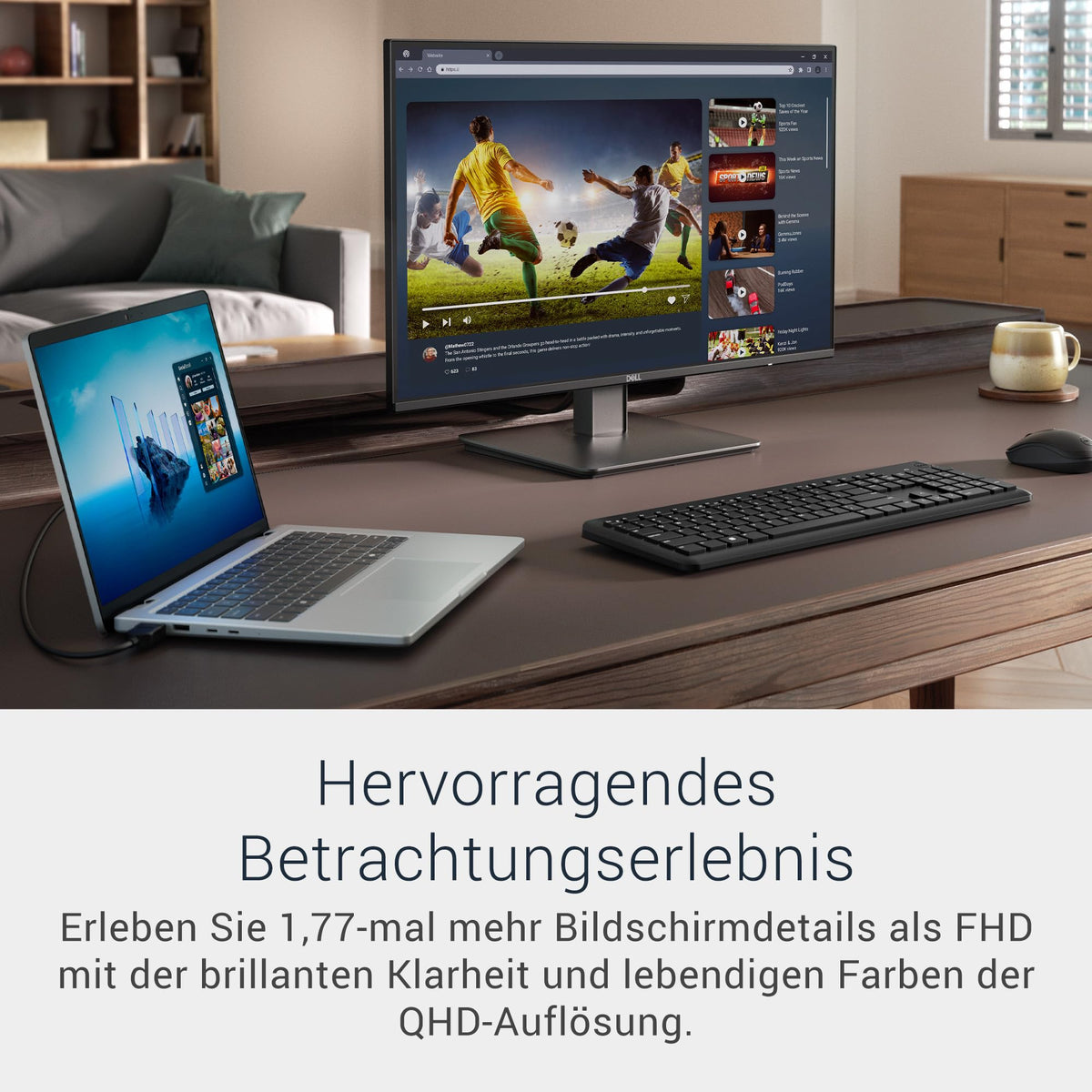 Dell 27 Monitor - SE2726D, QHD (2560x1440), 144Hz, IPS, 1ms MPRT