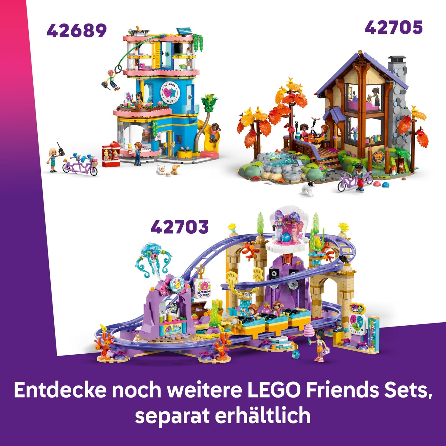 LEGO Friends The Grand Hotel of Heartlake City - Miniature model with 6 minifigures, 2 animal figures & accessories - Children's room decoration - Gift idea for girls aged 9 and up - 42704
