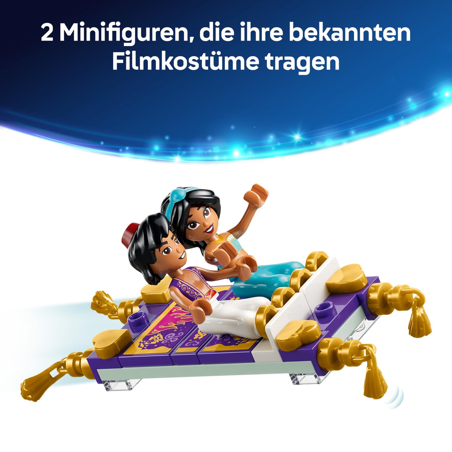 LEGO ǀ Disney Princess Jasmin's jewelry box - Aladdin set with 2 mini dolls, 2 rings and djinn lamp - room decoration - gift for girls aged 6 and over and fans - 43295