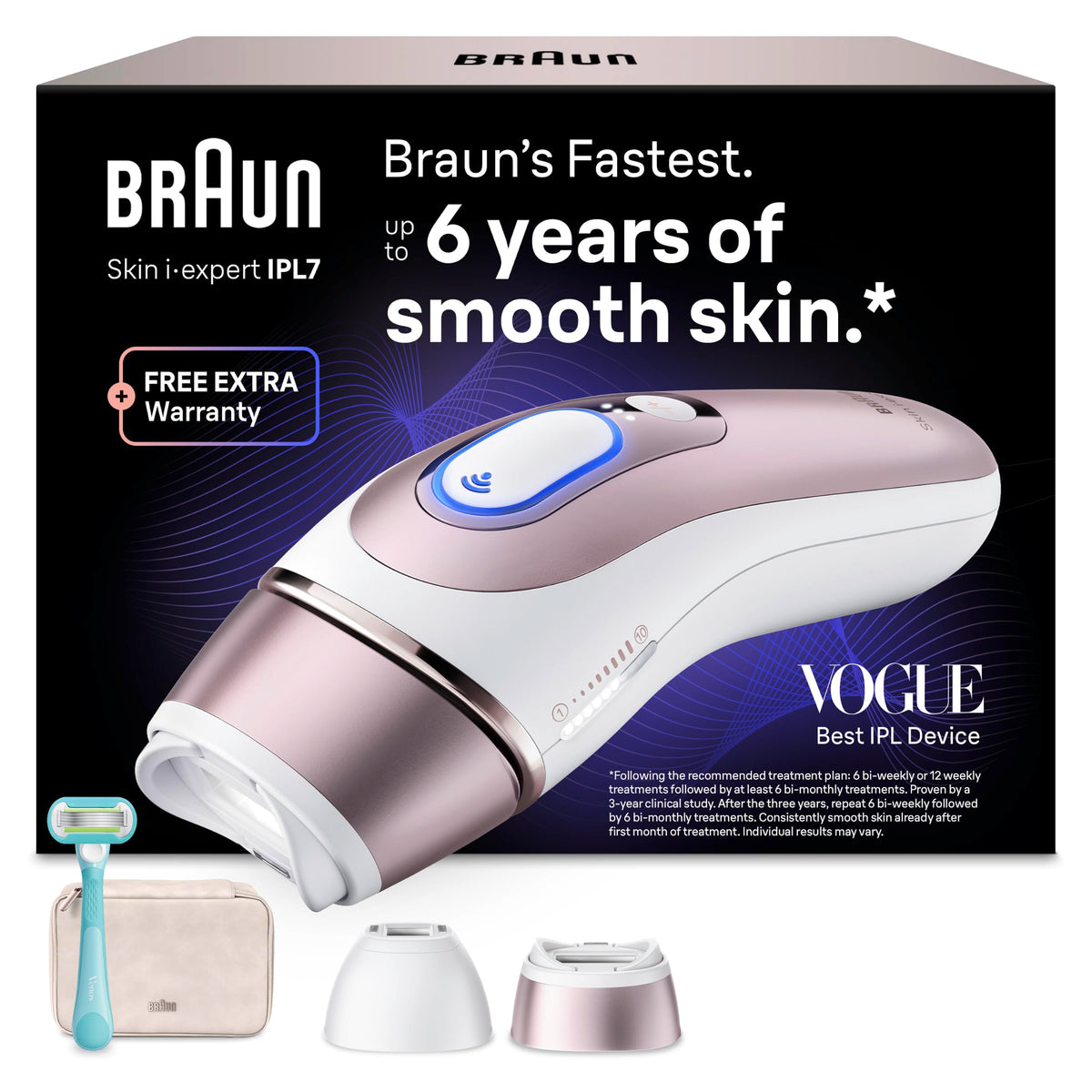 Braun Smart IPL Dispozitive Epilare Skin i·expert 7, PL7211, Rosegold - IPLPL7211