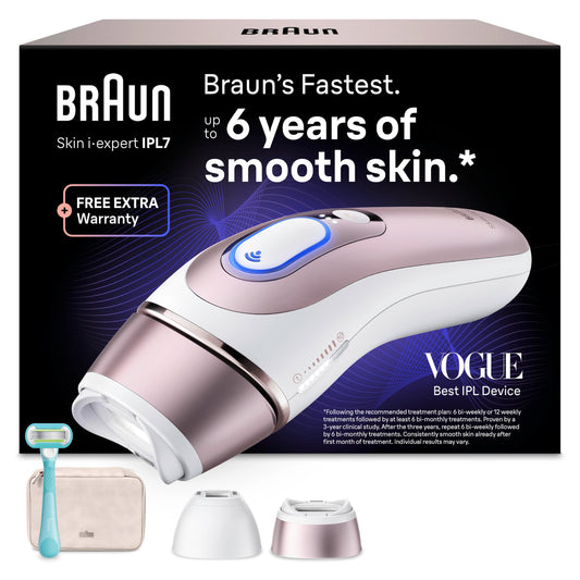 Braun Smart IPL Hair Removal Devices Skin i·expert 7, PL7211, Rosegold - IPLPL7211