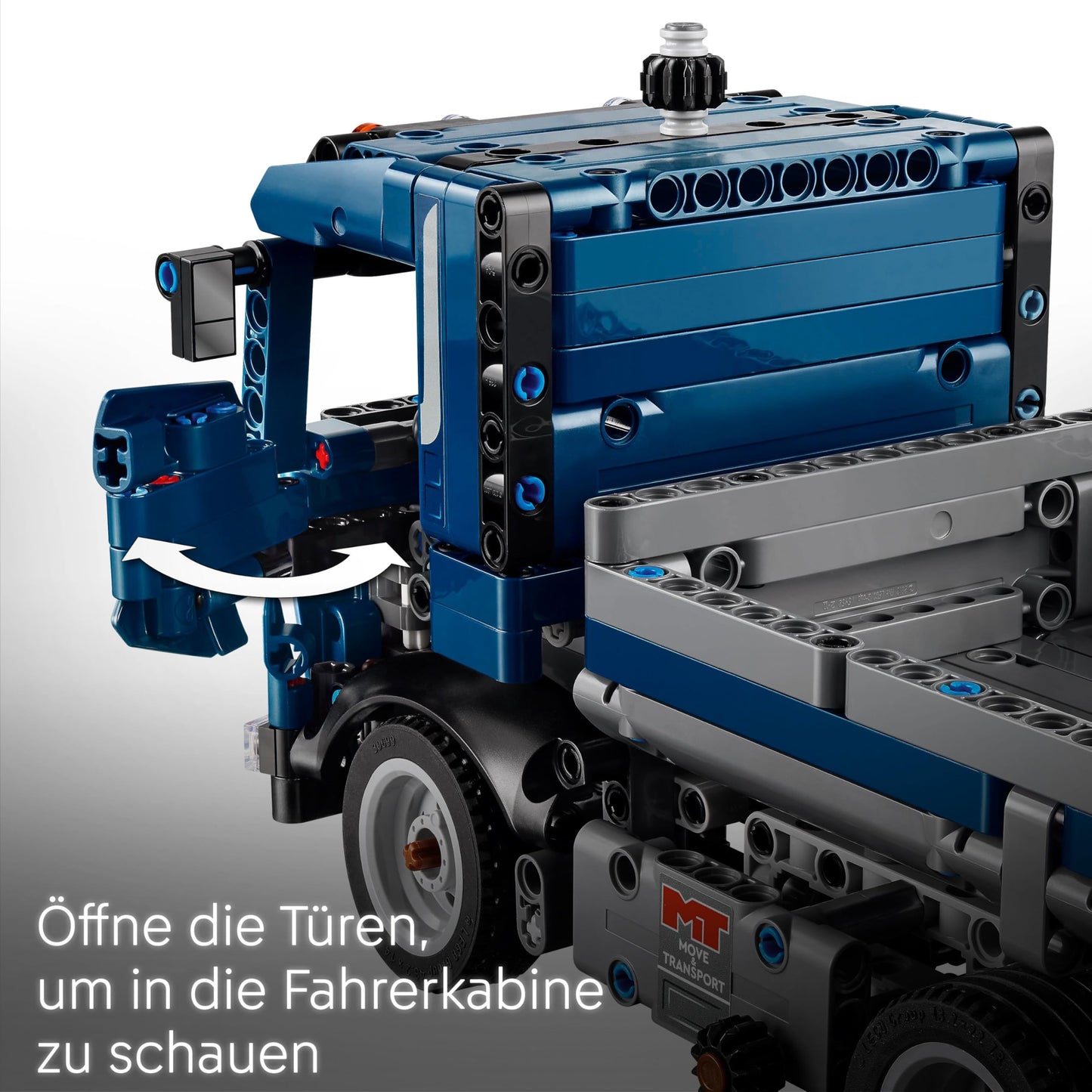 LEGO Technic dump truck toy with steering and movable dump body - blue construction vehicle - gift idea for a birthday or the holidays - building set for boys and girls aged 9 and up 42203