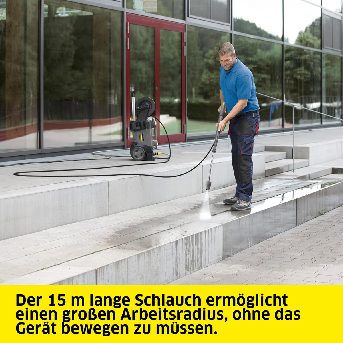 Kärcher Professional High Pressure Cleaner HD 5/17 C Plus, pressure: max. 200 bar, flow rate: 480 l/h, easy to transport, includes Easy!Force high-pressure gun, dirt blaster. - 1.520-941.0