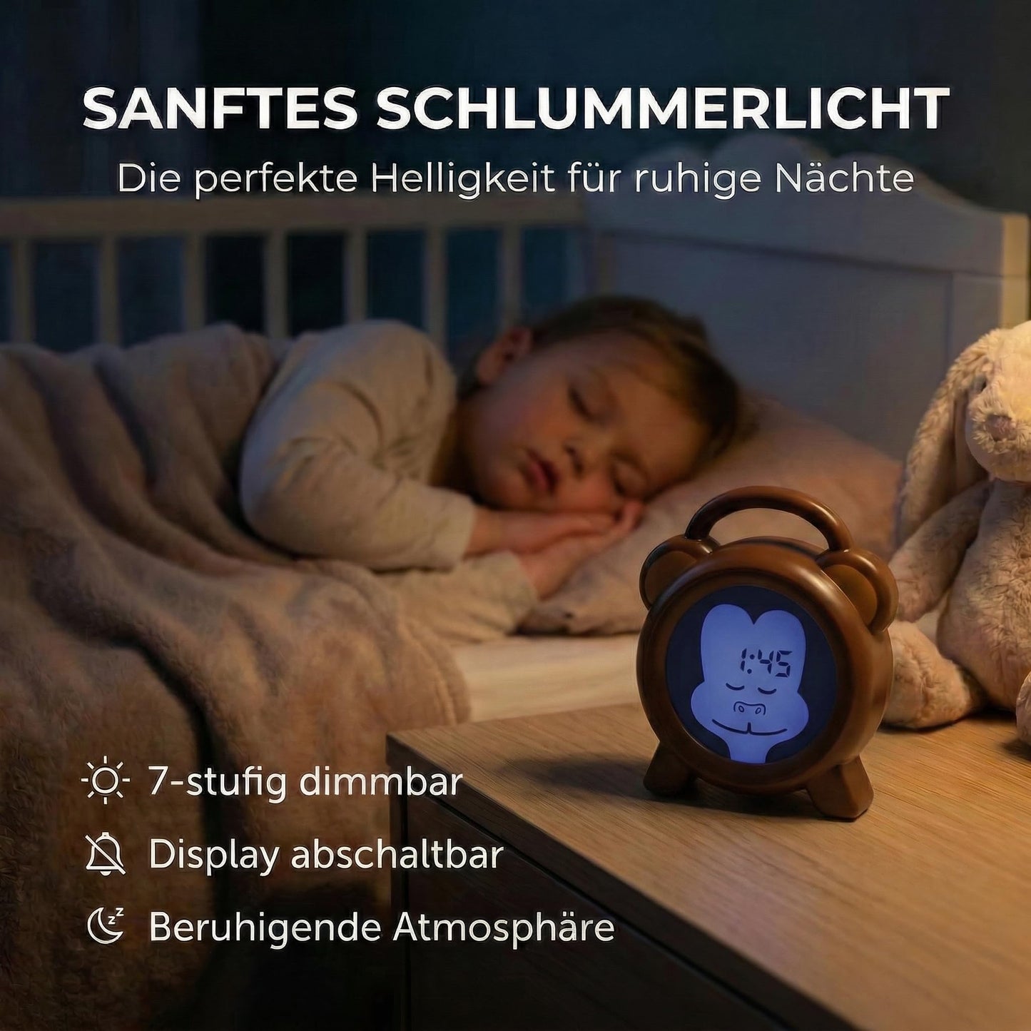 Alecto BC-100 Monkey - Moneky - children's alarm clock - children's alarm clock