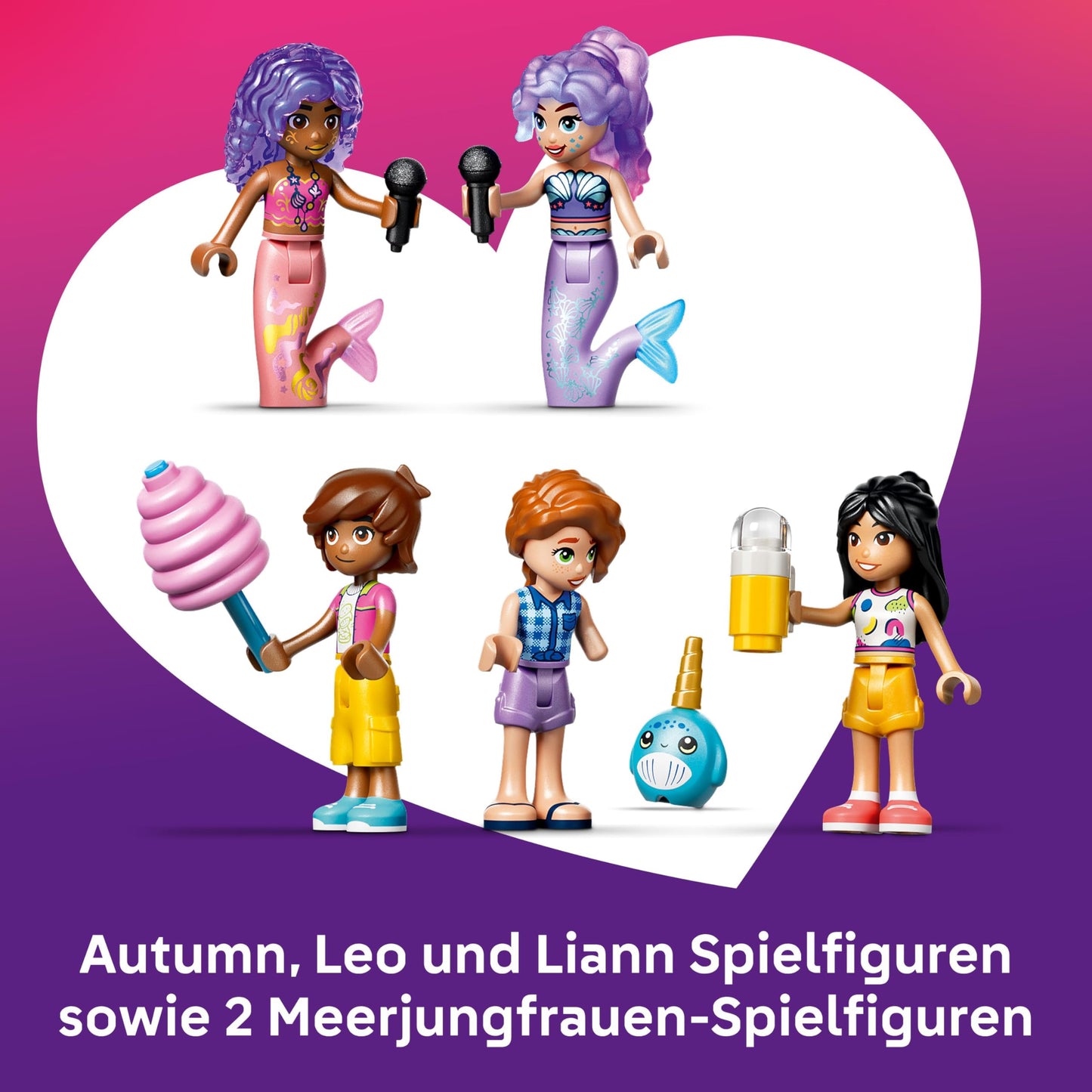 LEGO Friends Mermaid Roller Coaster - Interactive toy with 3 cars, shop, 5 minifigures and accessories - children's room decoration - gift idea for girls aged 8 and up - 42703