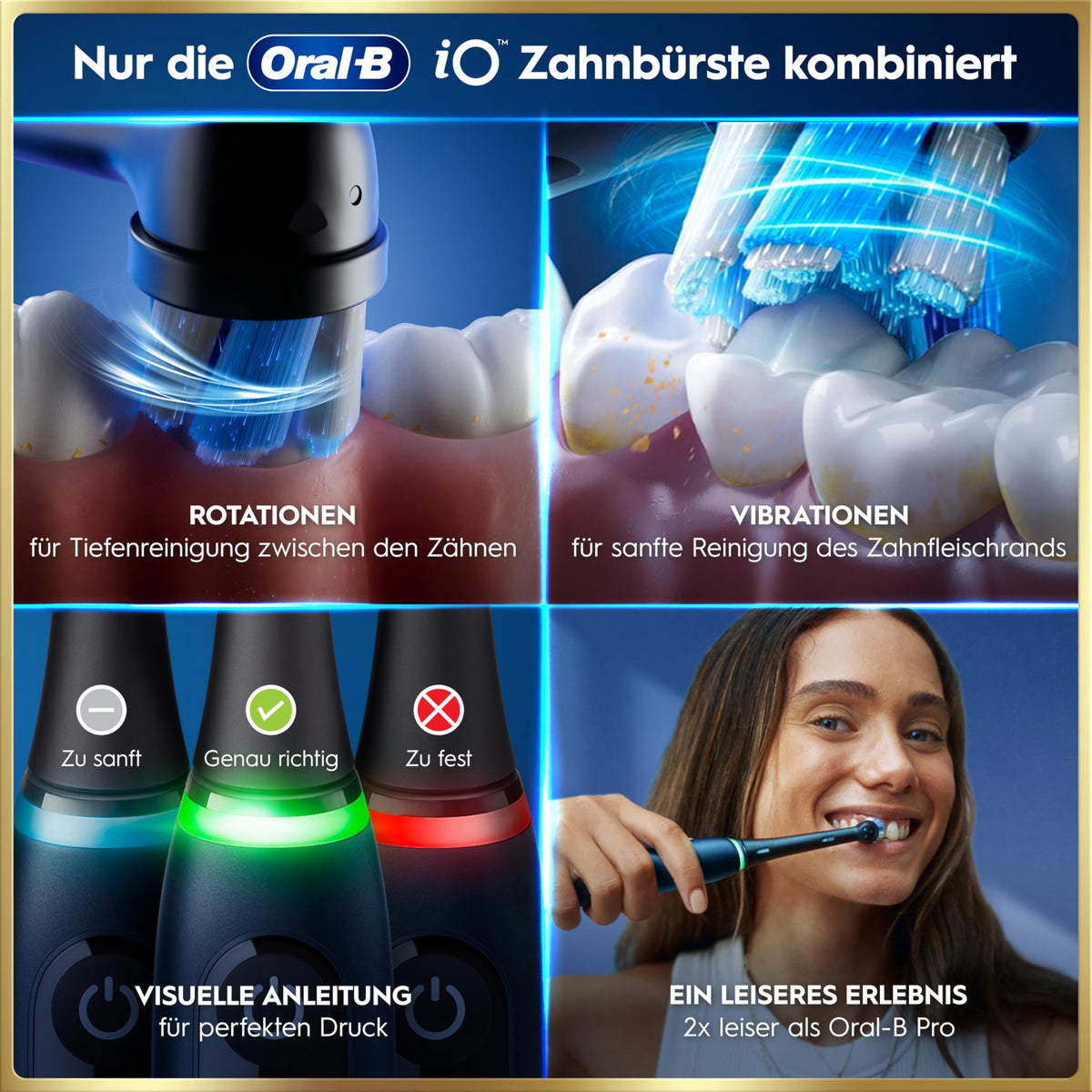 Oral-B iO - our most advanced technology with individually powered bristles and a dentist-inspired round brush head. - 8006530013307
