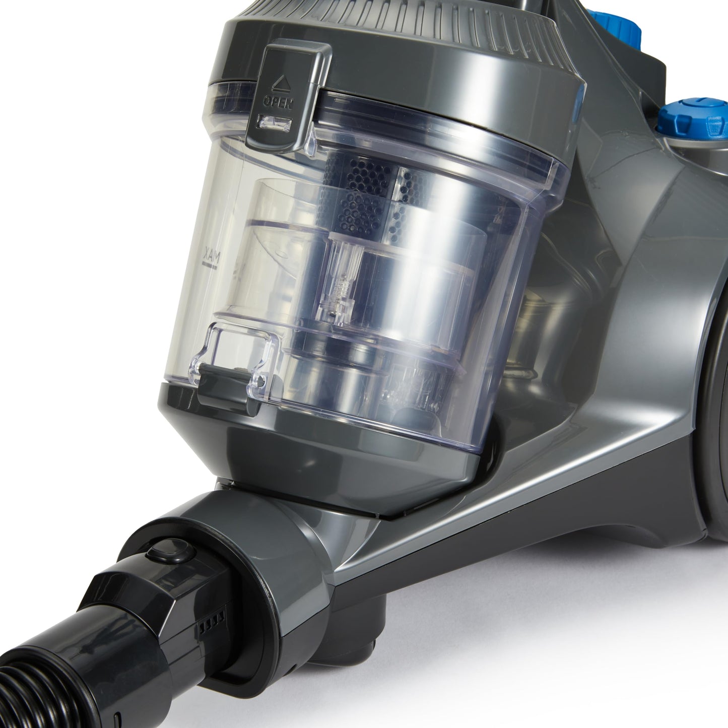 Amazon Basics vacuum cleaner without bag 1.3L compact lightweight with 3-way action nozzle, HEPA filter, 850W, for carpets and hard floors, gray - VCS35B15KOM-85