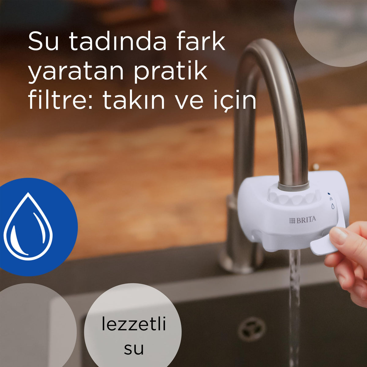 BRITA ON TAP V water filter system, including 1 cartridge: Sustainable and great-tasting water straight from the tap, reduces microparticles, PFAS, metals, and taste-affecting substances. - 1052067